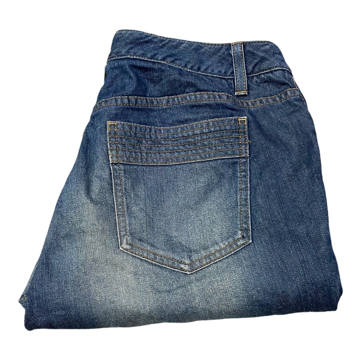 Burberry × Jean × Vintage Burberry Distressed Bootcut Jeans Size 33" - 6 Thumbnail