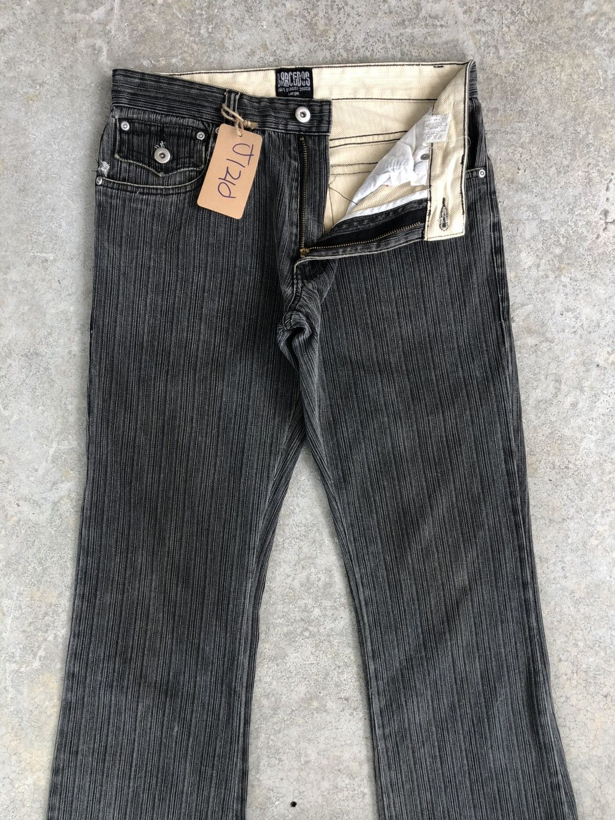 If Six Was Nine Japanese Barcedos Flared Jeans Distressed Denim Hickory Size US 30 / EU 46 - 3 Thumbnail