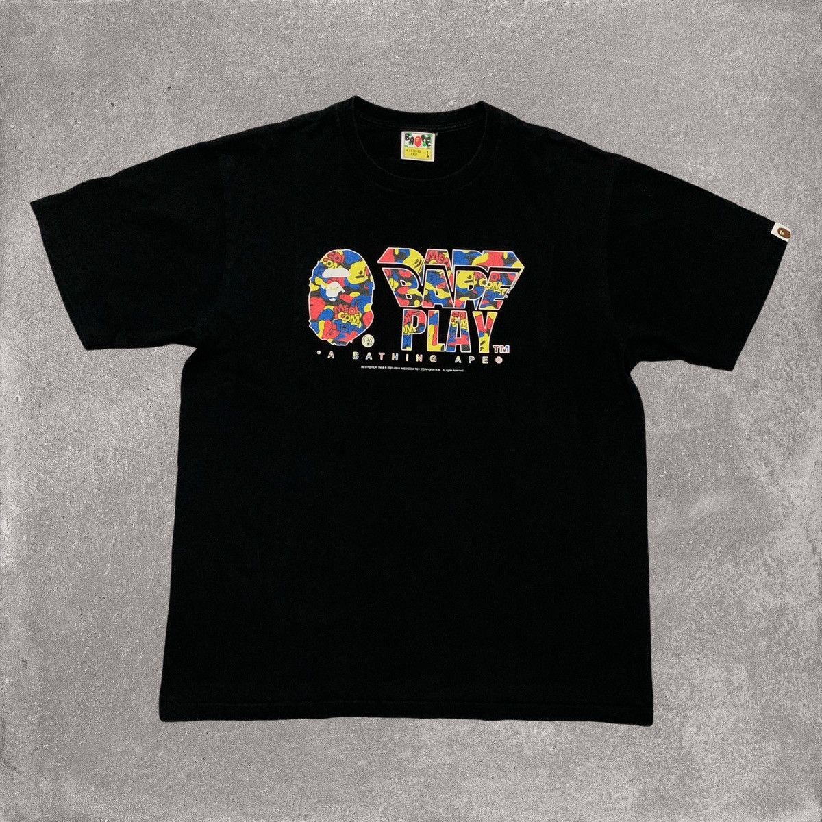 Bape Bape Large Bearbrick Medicom Play Black Tee A Bathing 2019 Size US L / EU 52-54 / 3 - 1 Thumbnail