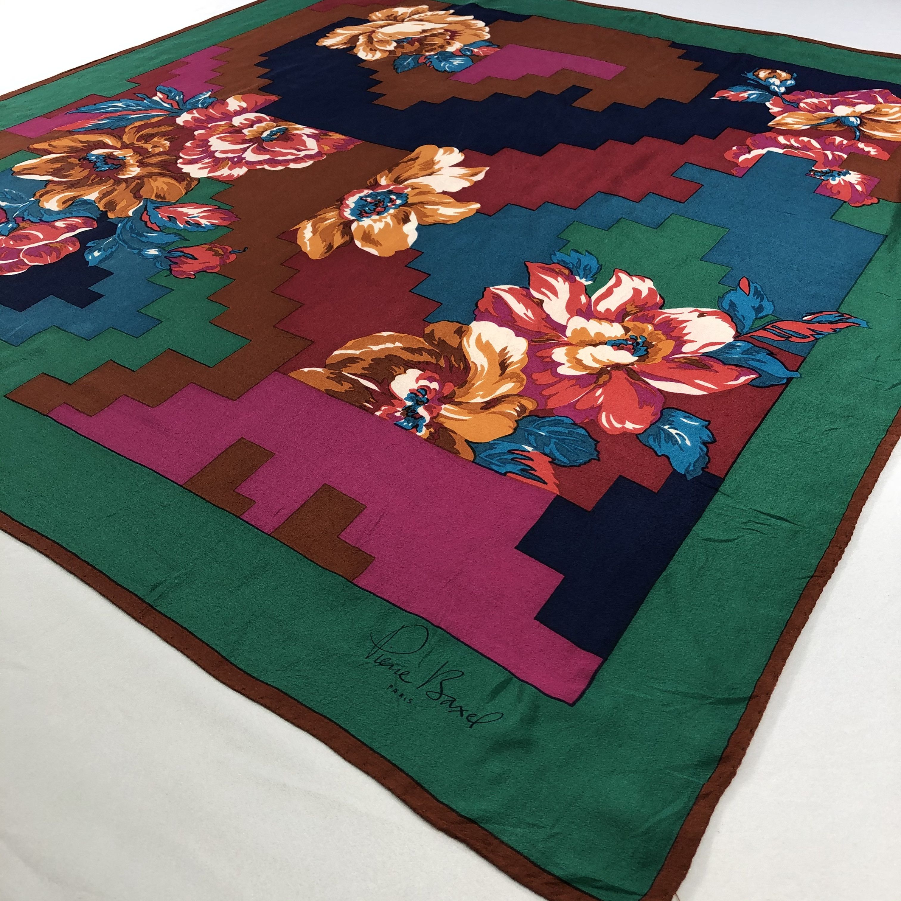 Vintage Vintage Pierre Baxel Silk Scarf Size ONE SIZE - 3 Thumbnail