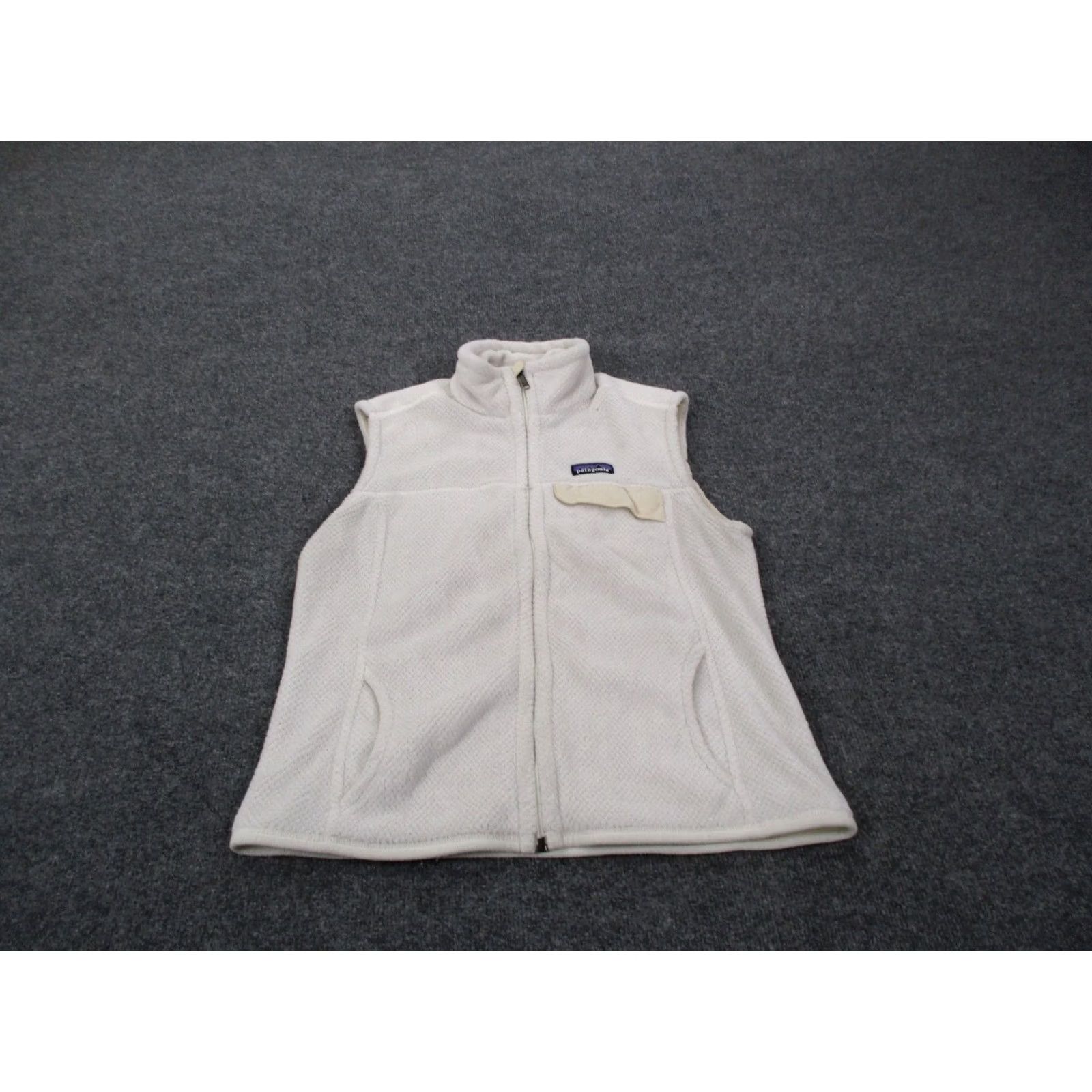Patagonia Patagonia Jacket Womens L White Fleece Zip Pockets Outdoor Hiking Vest Coat Size L / US 10 / IT 46 - 2 Thumbnail