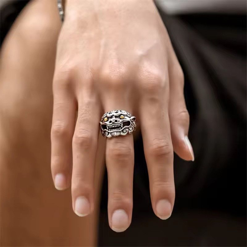 Jewelry Japanese GhostRing - Adjustable Silver Gothic Statement Band Size ONE SIZE - 2 Thumbnail
