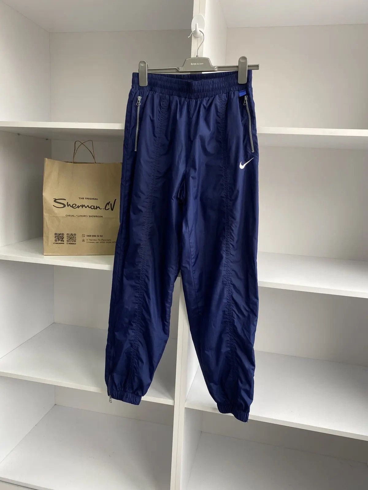 Nike × Vintage Vtg Nike Athletic Wind Breaker Pants Lined Men's Size US 34 / EU 50 - 3 Thumbnail