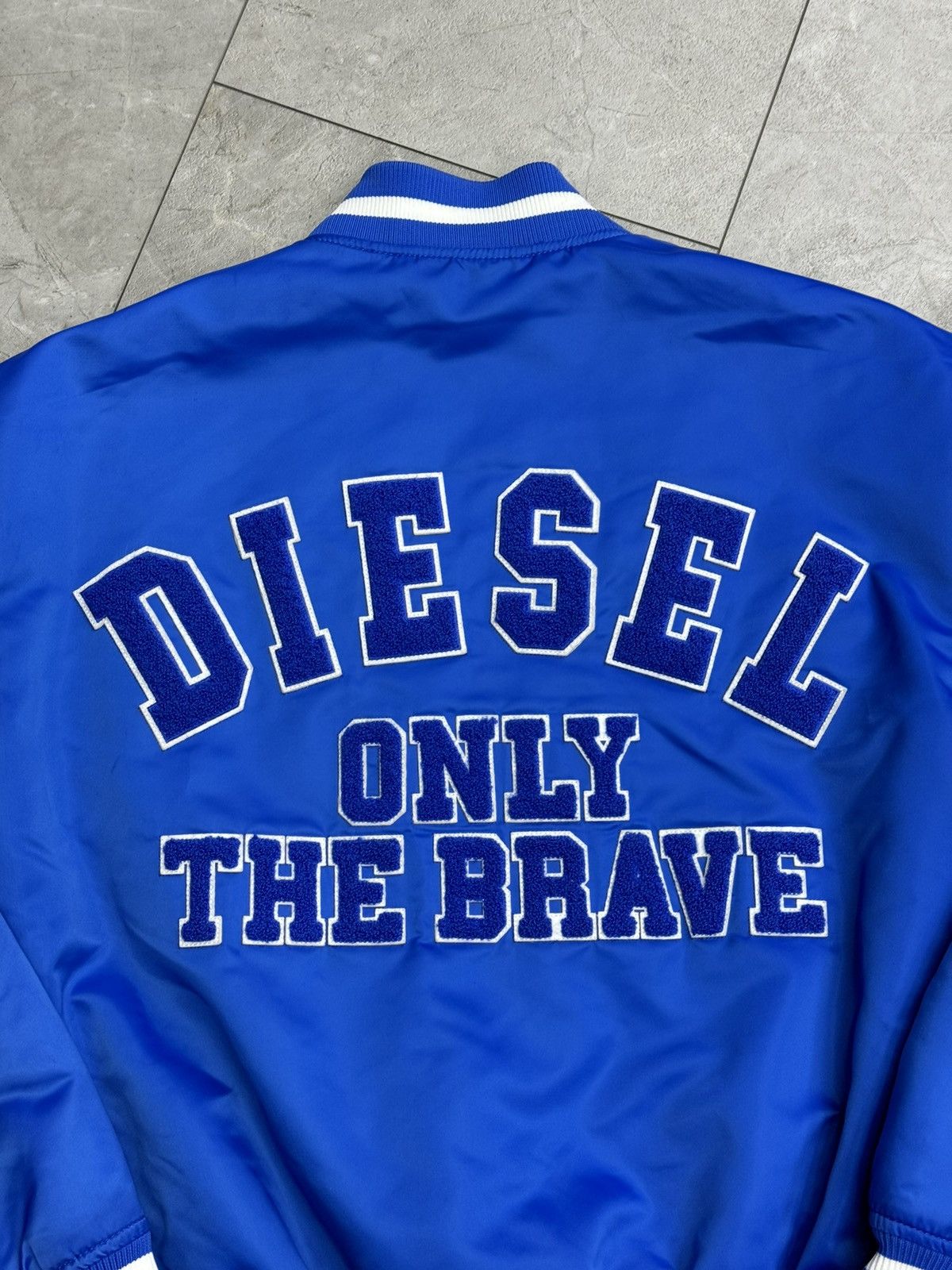 Diesel DIESEL Only The Brave Satin Blue Bomber Jacket Size US S / EU 44-46 / 1 - 5 Thumbnail