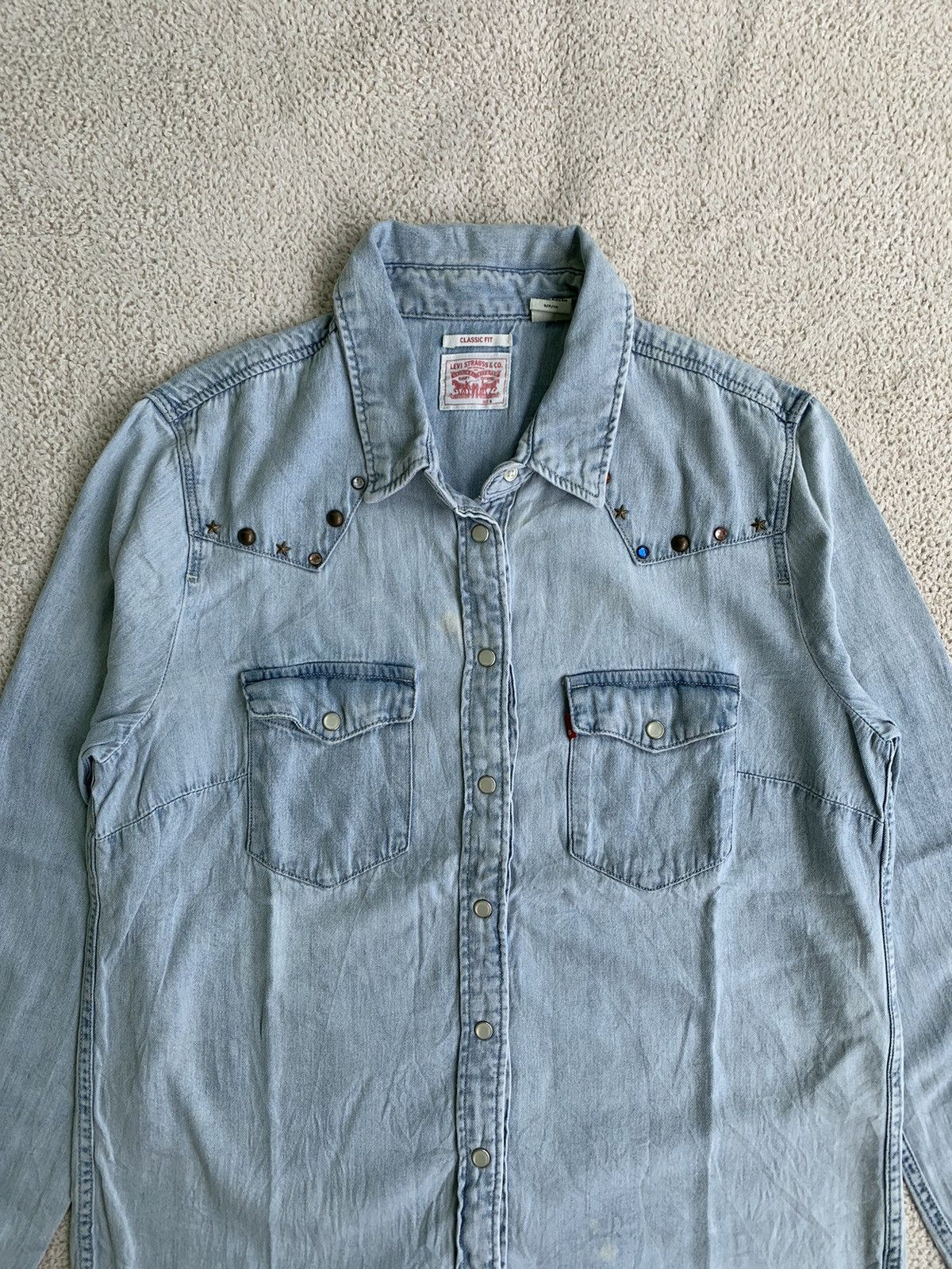 Levi's × Vintage Undefined Blue Faded Shirt Levis Size US S / EU 44-46 / 1 - 3 Thumbnail