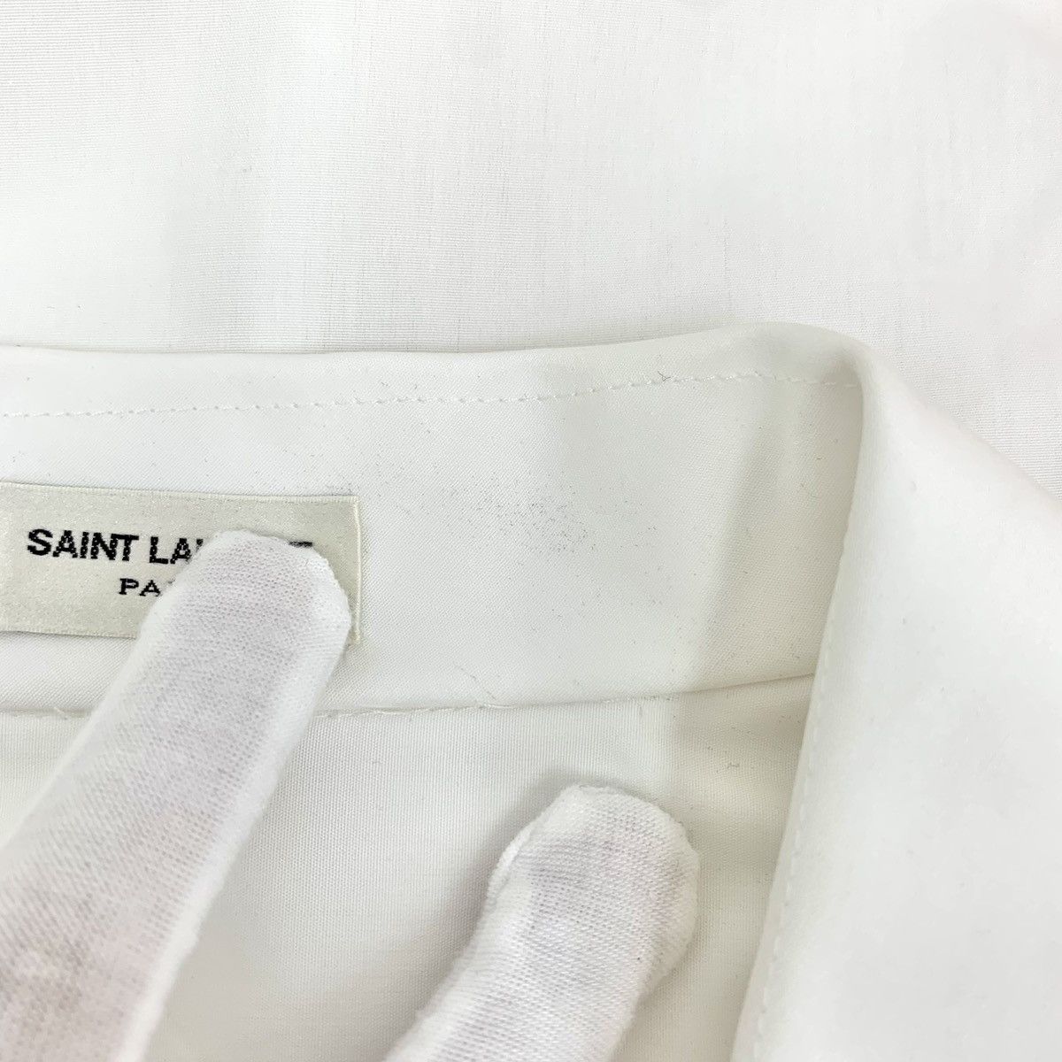 Yves Saint Laurent Yves Saint Laurent White Cotton Long Sleeve Shirt K26WX Size M / US 6-8 / IT 42-44 - 8 Thumbnail