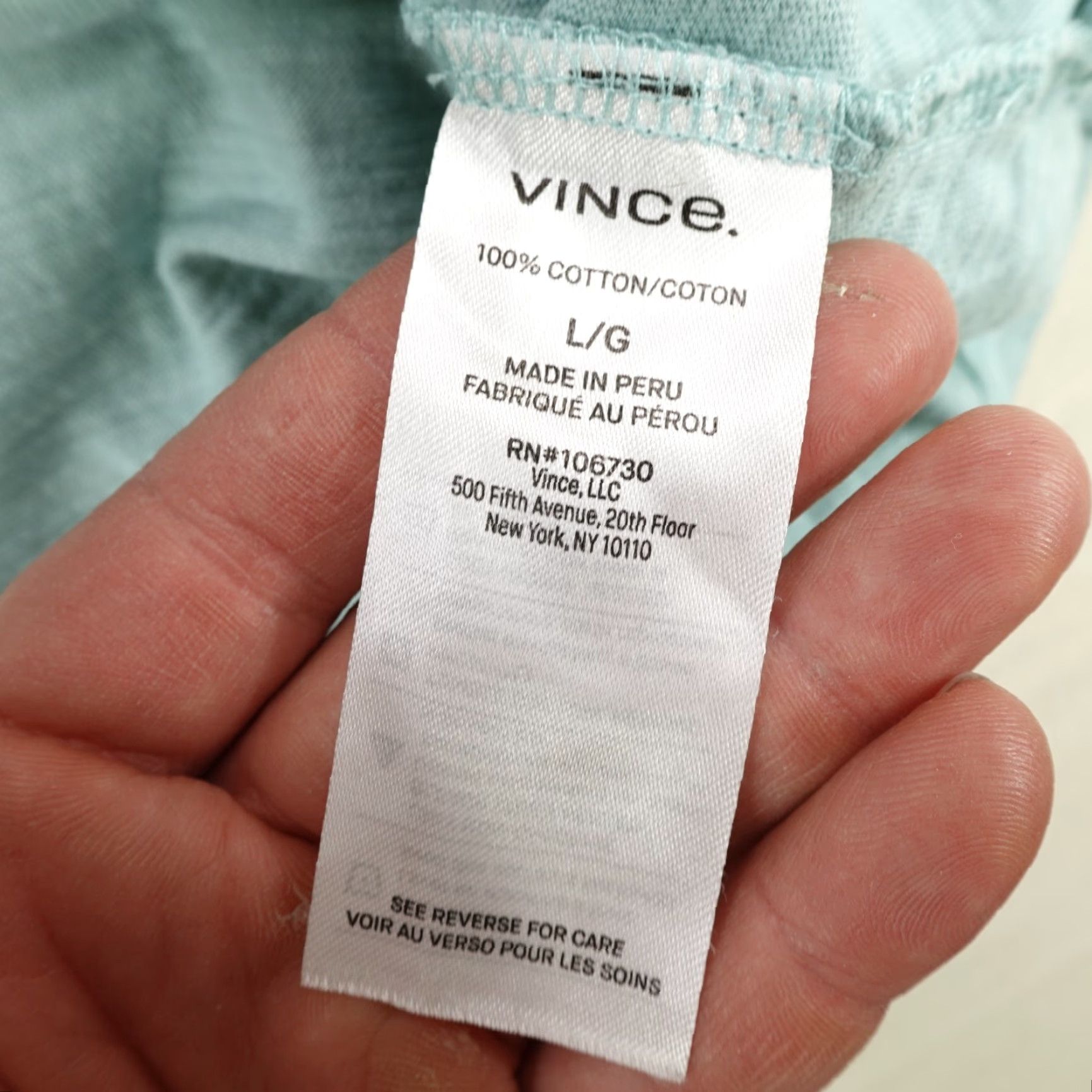 Vince Vince Polo Shirt Mens Large Mint Green Heather Short Sleeve Cotton Casual Size US L / EU 52-54 / 3 - 5 Thumbnail