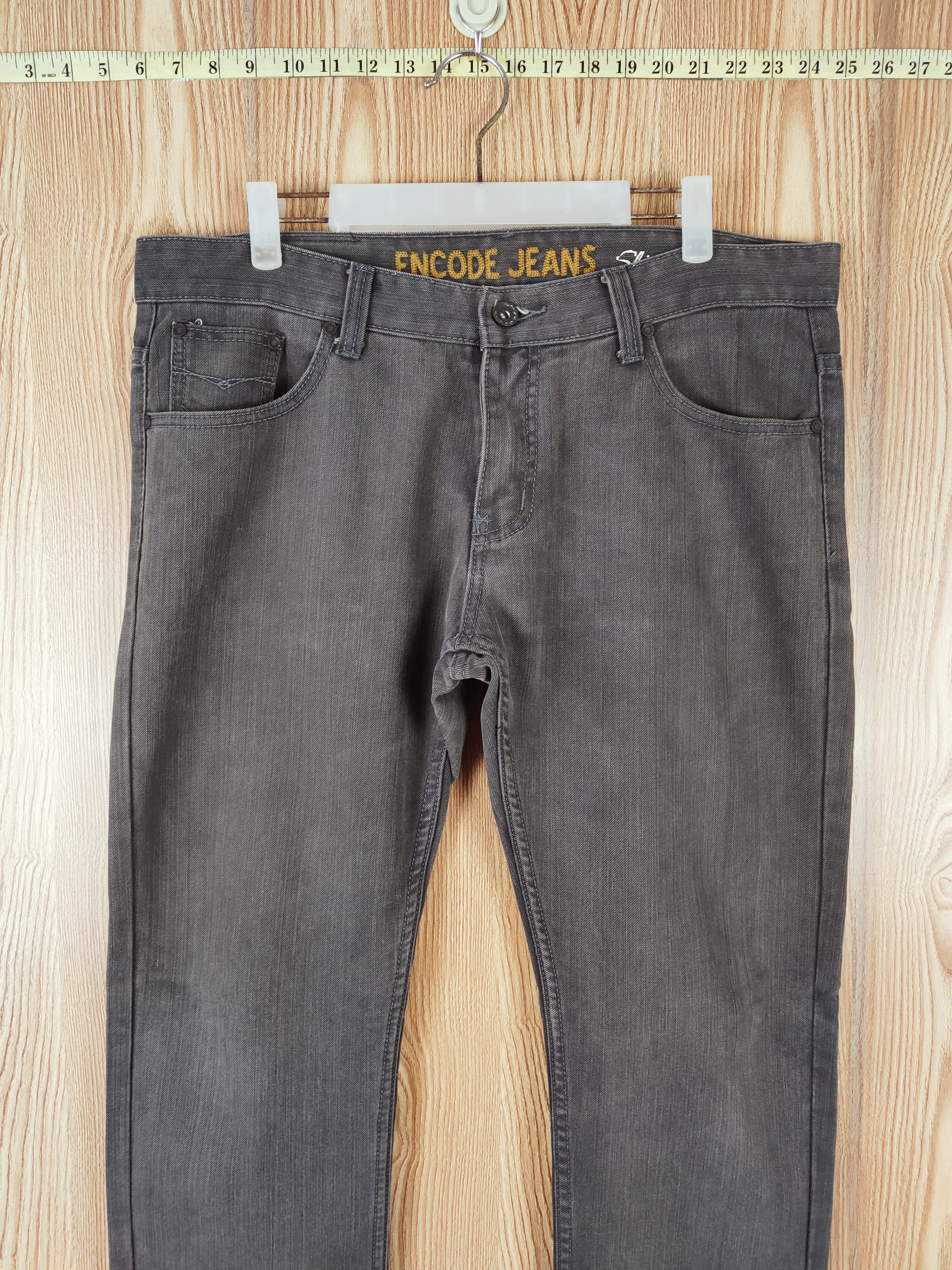 Japanese Brand × Vintage Encode Dark Brown Distressed Ripped Jeans Size US 38 / EU 54 - 2 Thumbnail