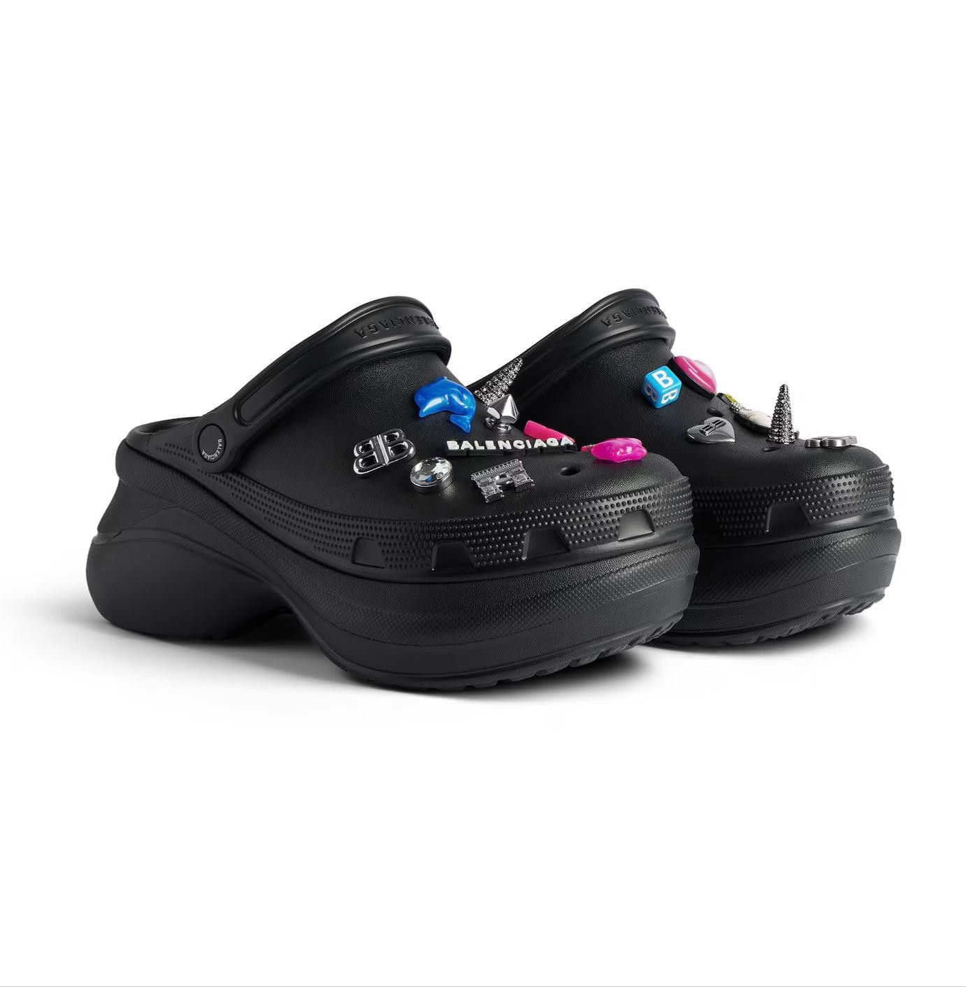 Balenciaga BALENCIAGA WOMEN'S CROCS™ MULE JIBBITZ™ IN BLACK SIZE 38 Size ONE SIZE - 2 Thumbnail