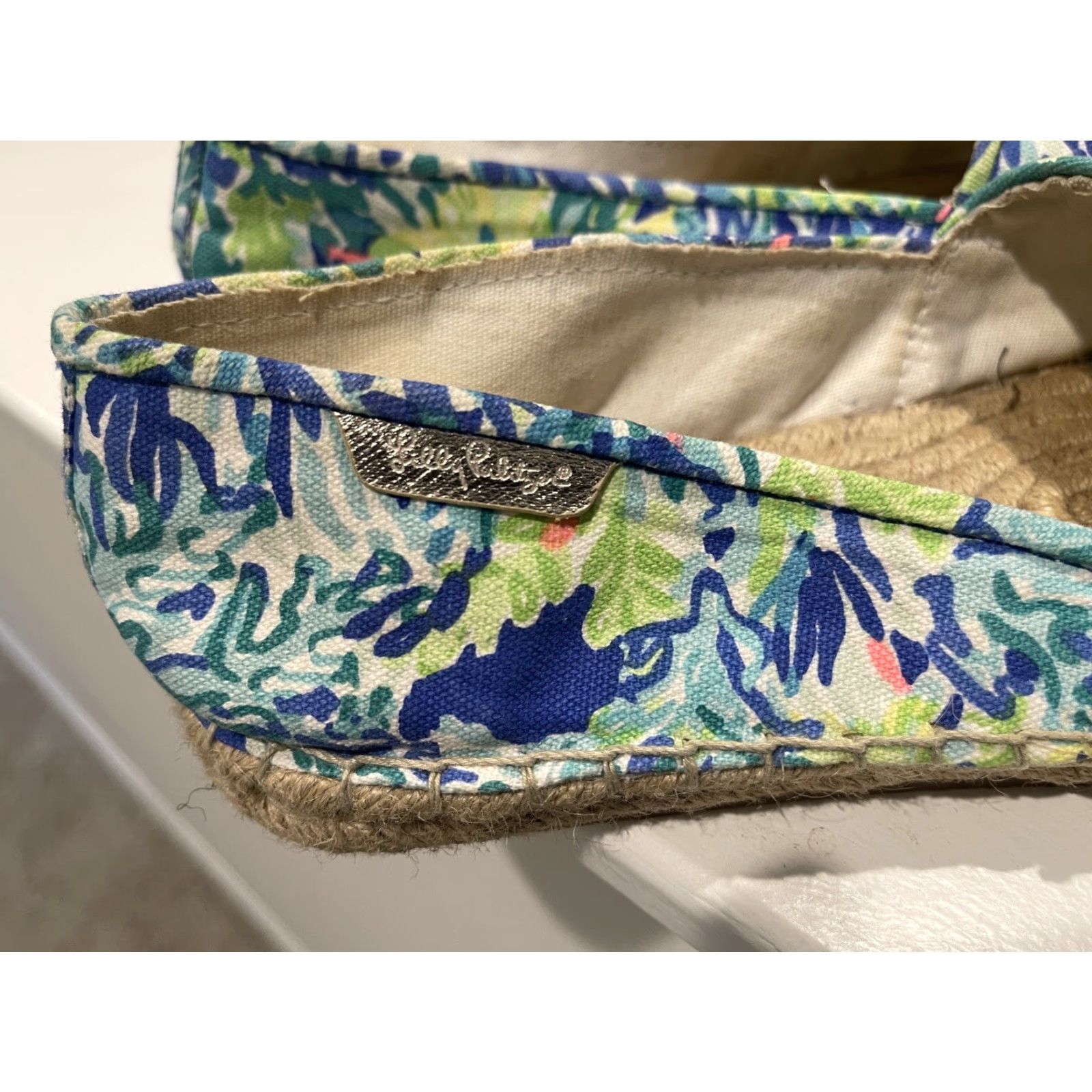 Lilly Pulitzer Lilly Pulitzer Lia Wade and Sea Multicolor Printed Espadrille 8 Women Sandal Flat Multicolor 8 Size US 8 / IT 38 - 2 Thumbnail
