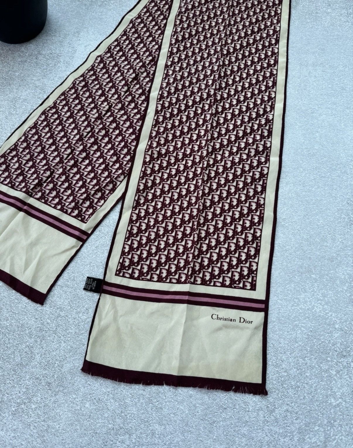 Dior Vintage Christian Dior Silk 100% Monogram Scarf Wmns Luxury Size ONE SIZE - 3 Thumbnail