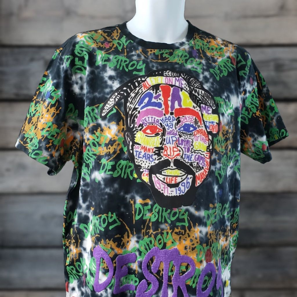 Vintage Rebel Minds Mens T-Shirt Sz Large Black Green Graphic Short Sleeve Destroy Size US L / EU 52-54 / 3 - 1 Thumbnail