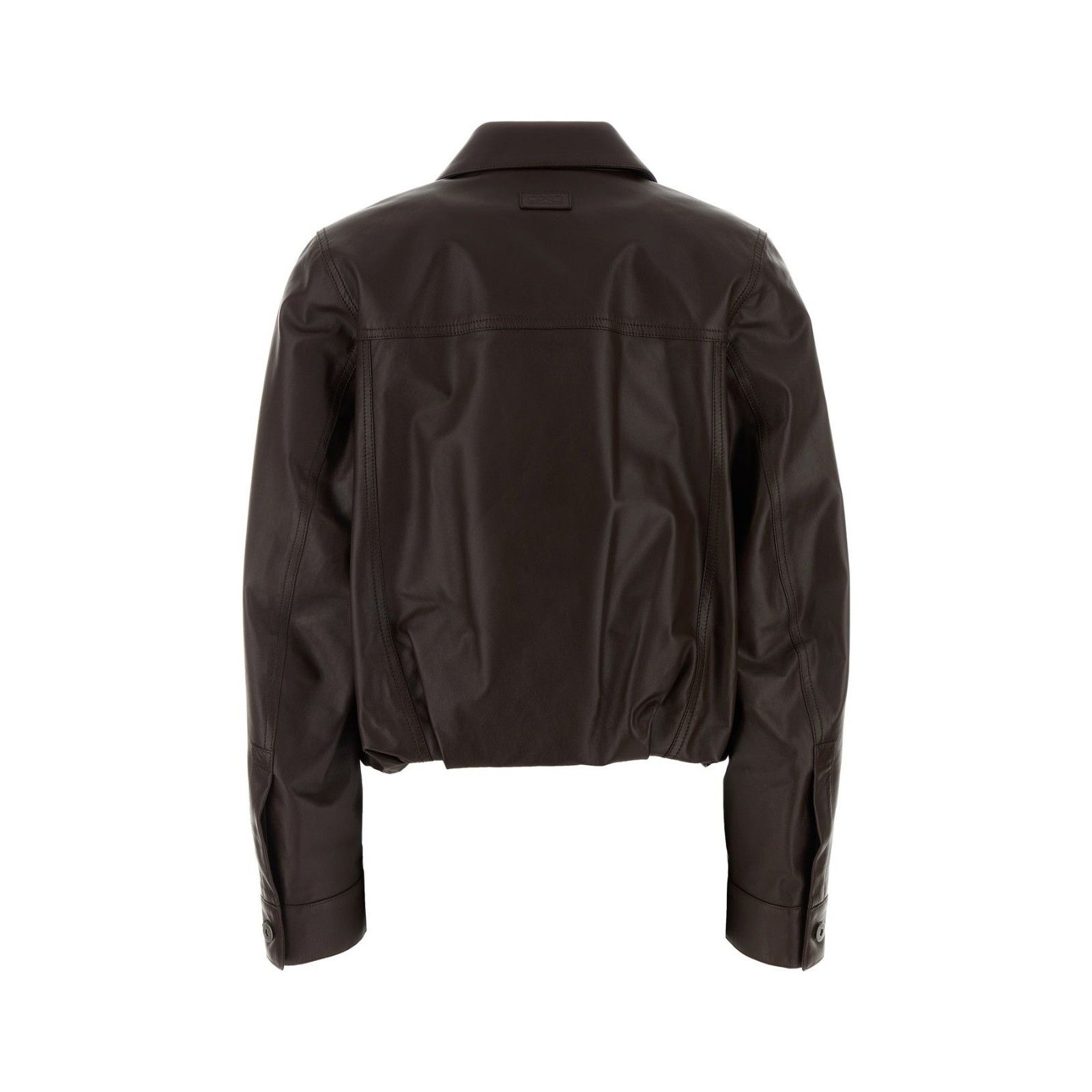 Loewe LOEWE Chocolate Brown Leather Jacket New & Authentic (Women' Size M / US 6-8 / IT 42-44 - 2 Thumbnail