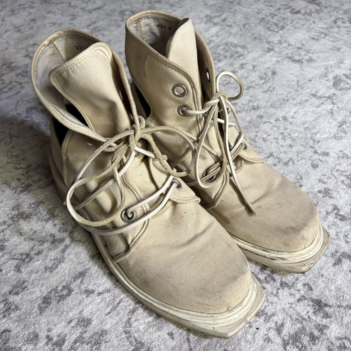 Dirk Bikkembergs Dirk Bikkembergs 90s Canvas Cutout Lace Up Boots | Size 42 Size US 10 / EU 43 - 6 Thumbnail