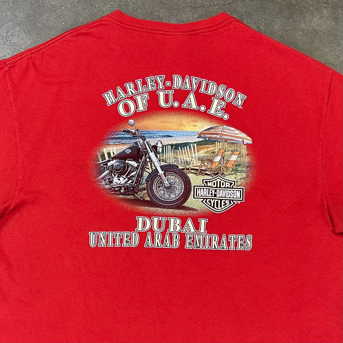 Harley Davidson Harley Davidson Dubai United Arab Graphic Tee Y2K Size US XL / EU 56 / 4 - 4 Thumbnail