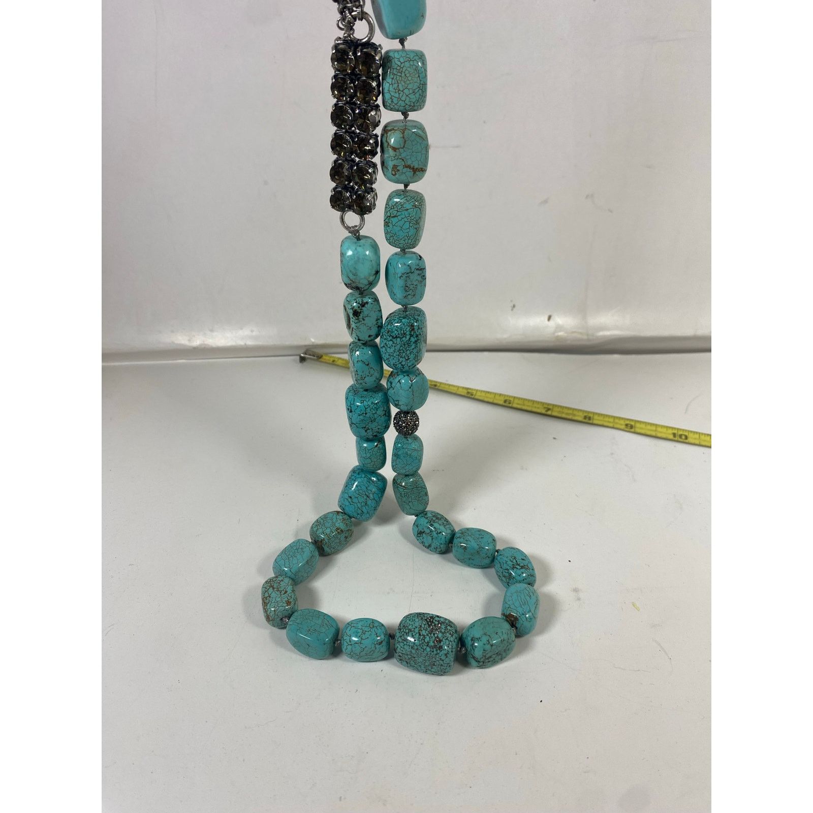 Other Genuine Turquoise 23" Necklace Large Chunky Natural Gemstone Size ONE SIZE - 3 Thumbnail