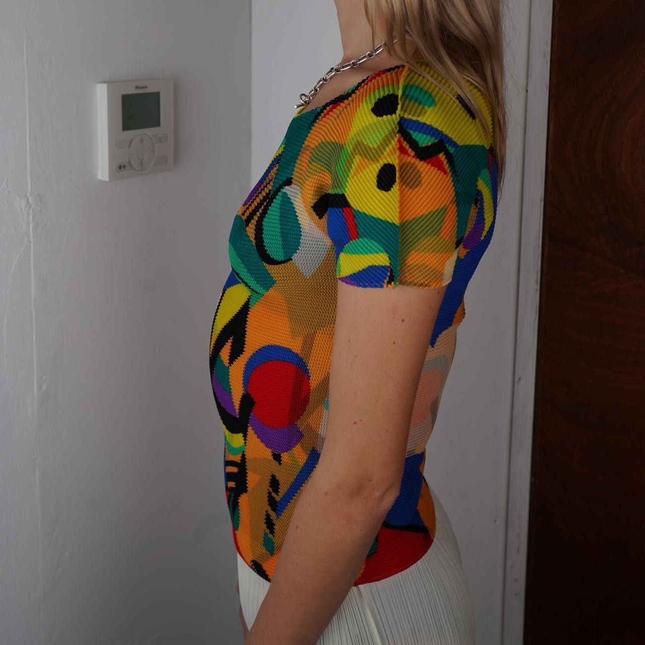 Issey Miyake Issey Miyake Me Multicoloured Short Sleeve Top Size ONE SIZE - 6 Thumbnail