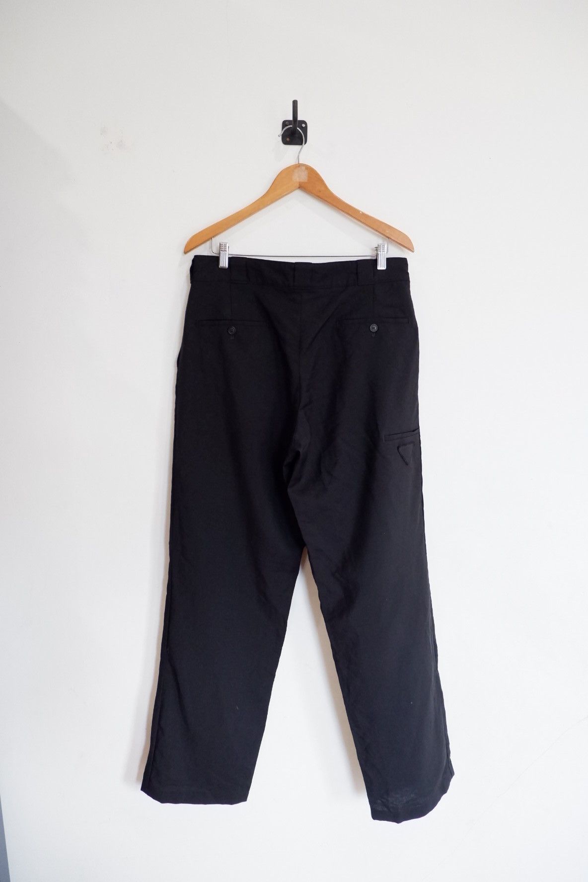 Prada 2022- Prada by Raf Simons Triangle Patch Wool Pants Size US 34 / EU 50 - 2 Thumbnail