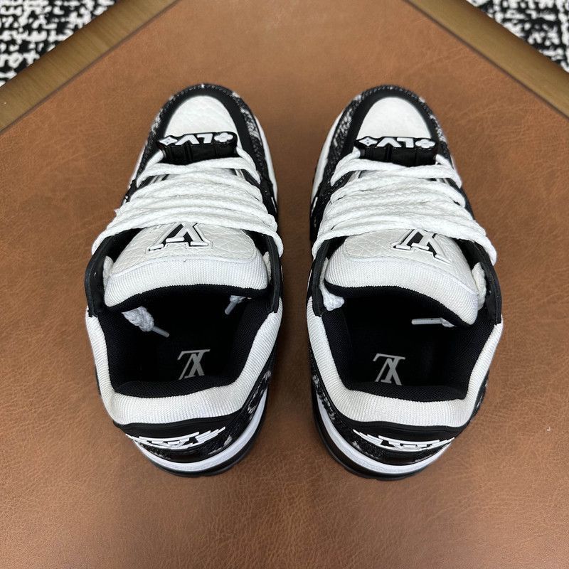 Louis Vuitton Louis Vuitton Trainer Maxi Black White Sneakers -2508 Size US 5.5 / EU 38 - 7 Thumbnail