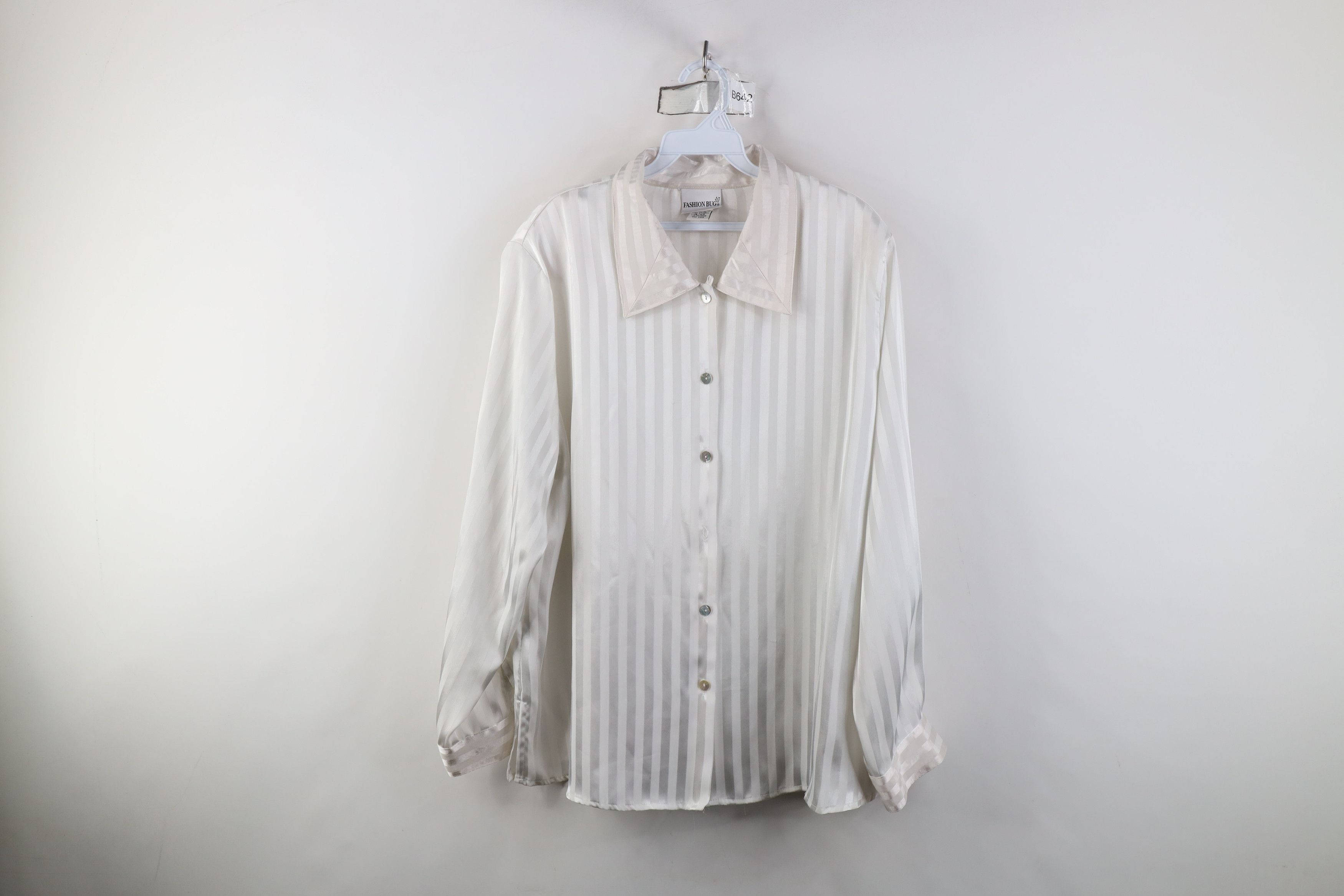 Vintage Vintage 90s Streetwear Striped Looped Collar Button Shirt Size XXL / US 16-18 / IT 52-54 - 1 Thumbnail