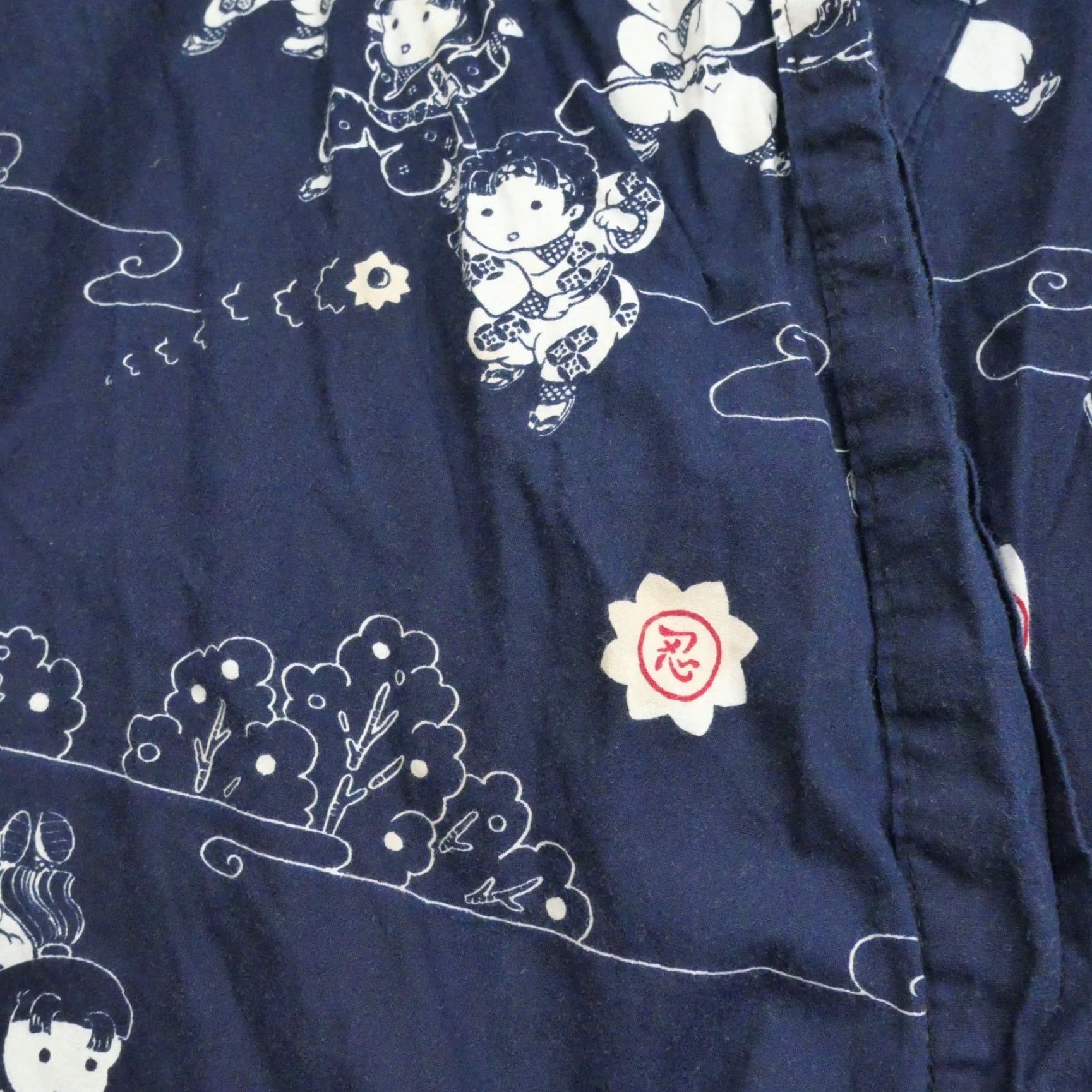 Vintage VINTAGE Juguemm Kimono Blouse Women 45 Blue Cotton 3/4 Sleeve Casual Regular Size 45 Modern Size M / US 6-8 / IT 42-44 - 4 Thumbnail