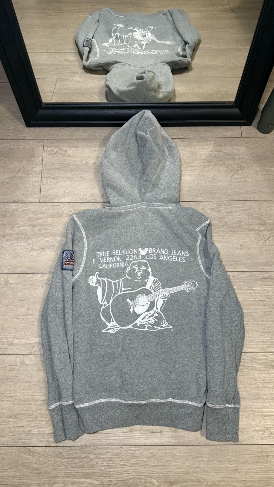 True Religion Vintage / Y2K 2000s True Religion Buddha Logo Sherpa Hoodie Size S / US 4 / IT 40 - 1 Thumbnail