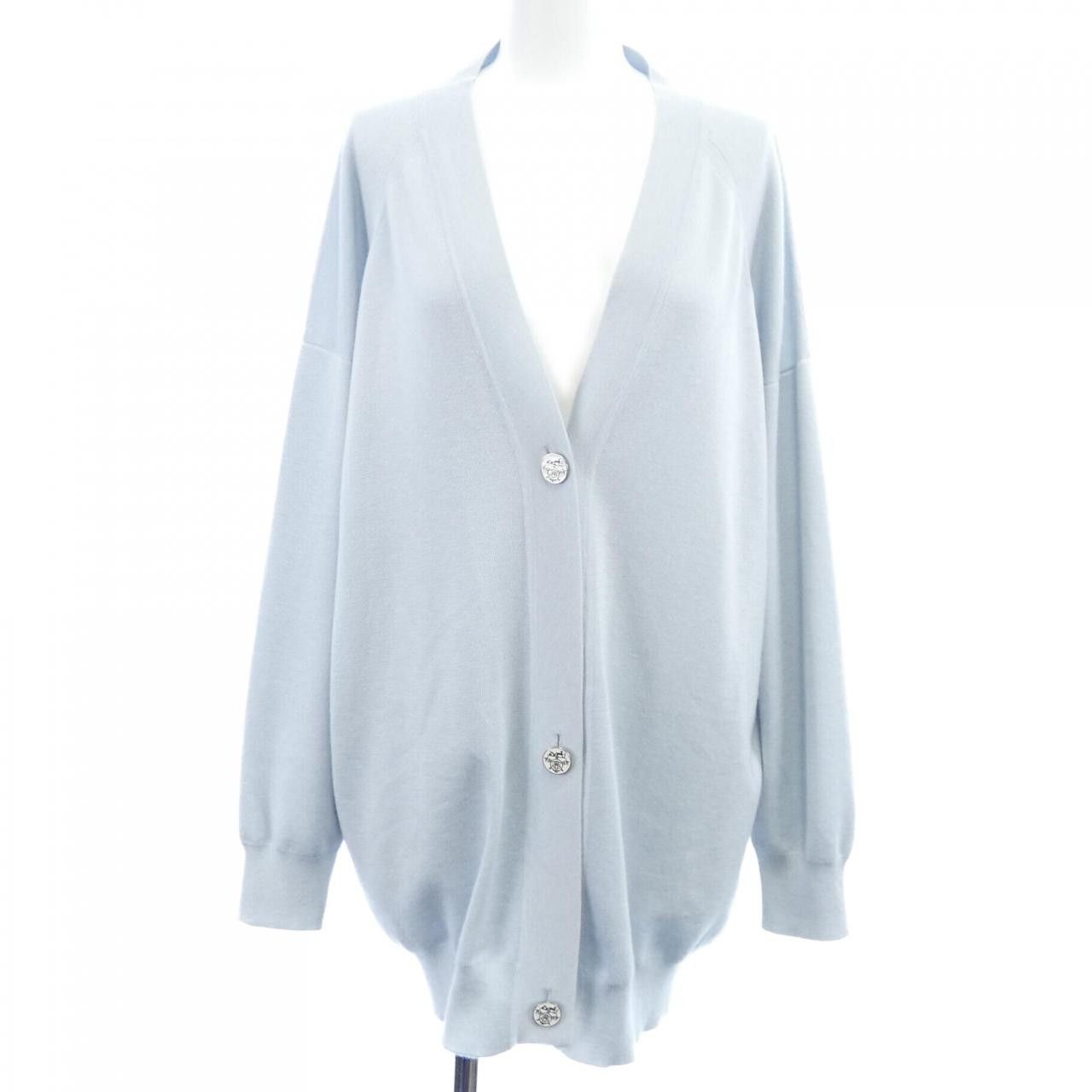 Hermes Hermes EX-LIBRIS Silk Cashmere Cardigan Others Tops DUTY FREE for USA