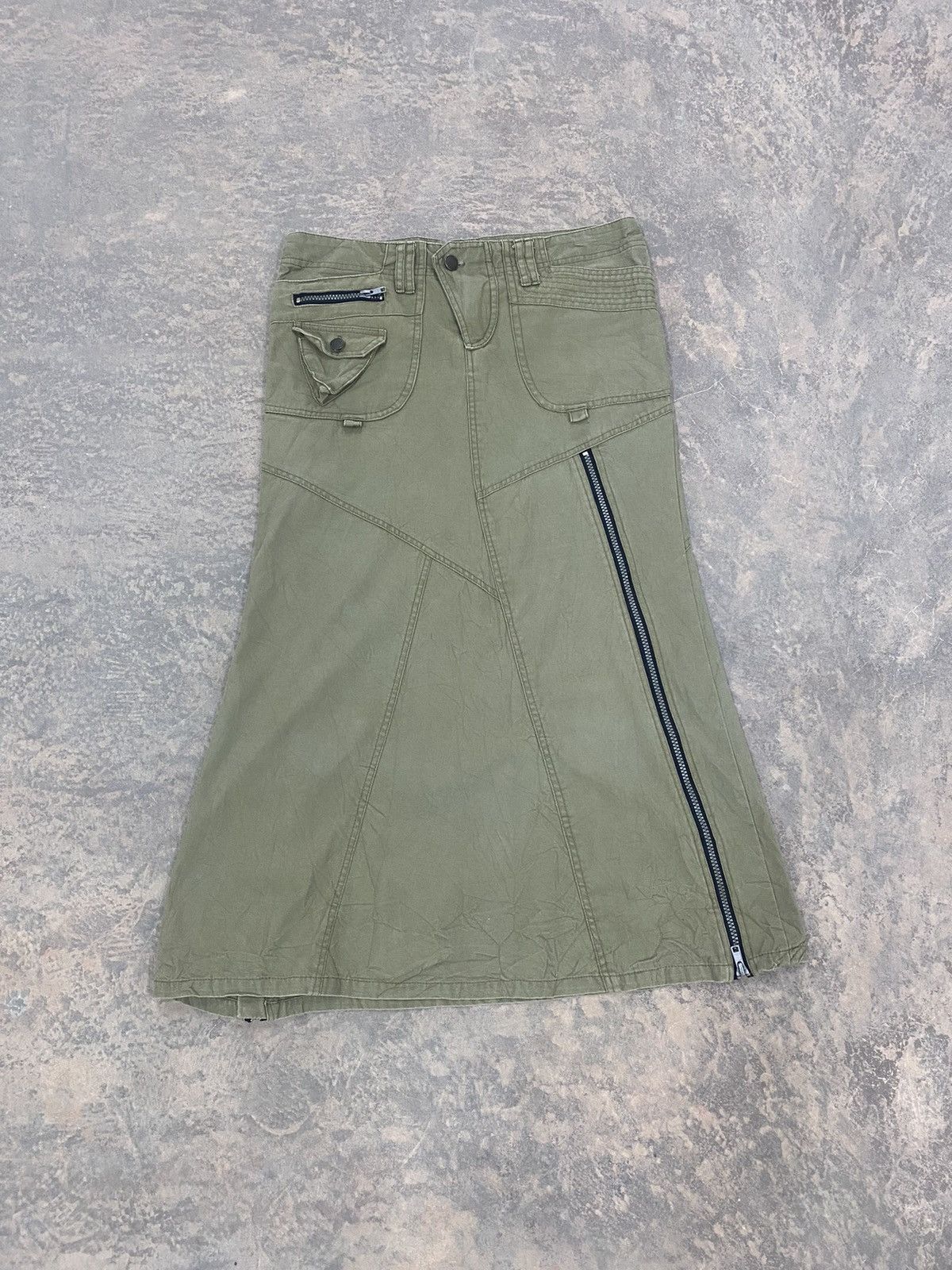Le Grande Bleu (L.G.B.) VINTAGE PLASTIC NINJA TACTICAL UTILITY SKIRT GOA PUNK Size 32" / US 10 / IT 46 - 3 Thumbnail