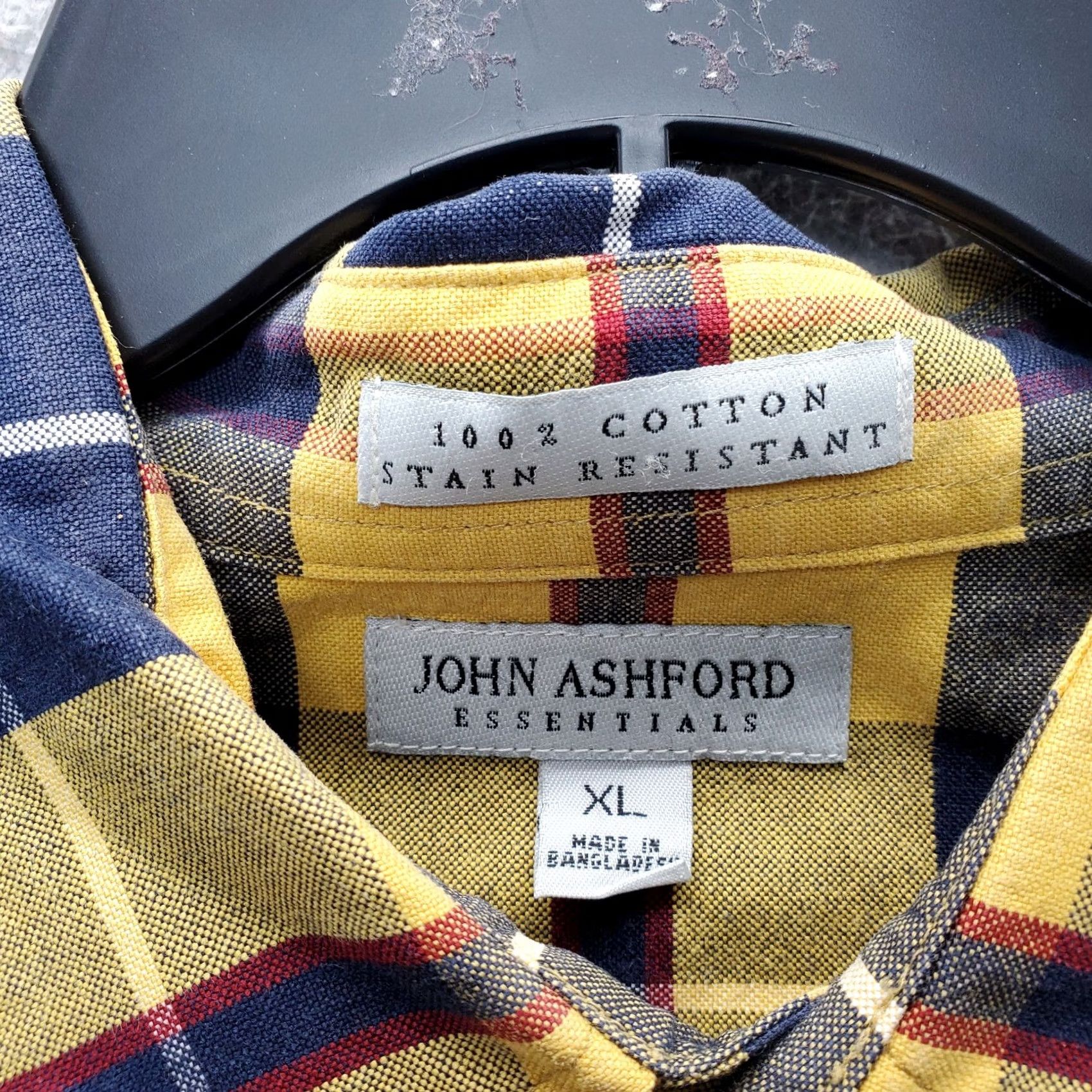 Vintage John Ashford Shirt Mens XL Multi Plaid Cotton Button-Up EUC Size US XL / EU 56 / 4 - 5 Thumbnail