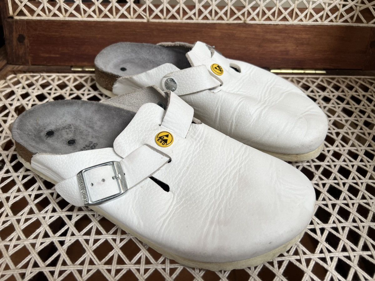 Birkenstock Birkenstock Leather Boston White Comfort Clogs EU 38 Size US 8 / IT 38 - 4 Thumbnail