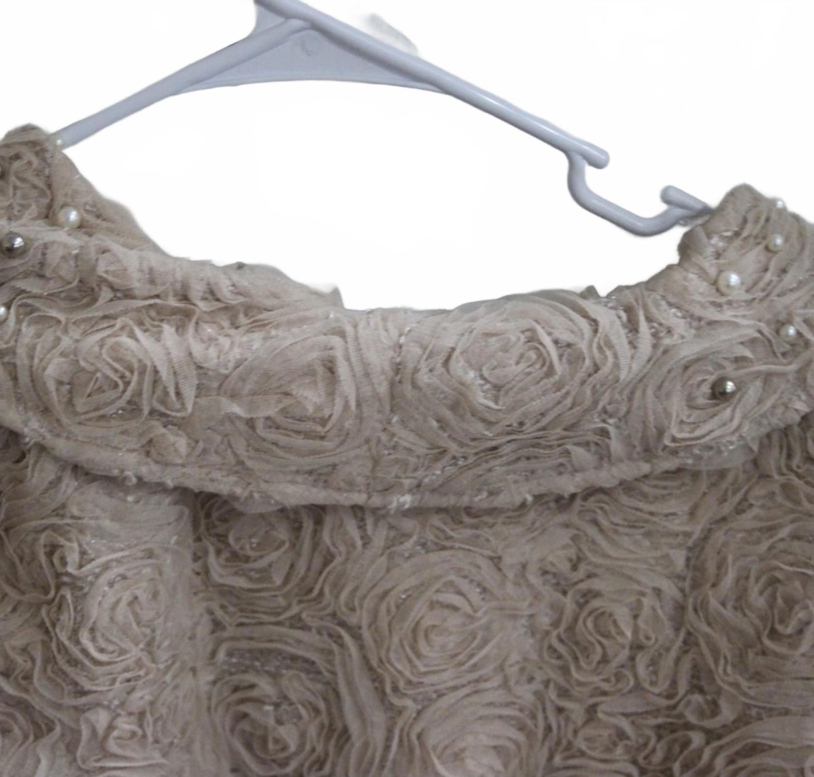 Ryuichiro Shimazaki Ryu Beige Embroidered and Pearl-Accented Dress w Tulle Small Size S / US 4 / IT 40 - 8 Thumbnail