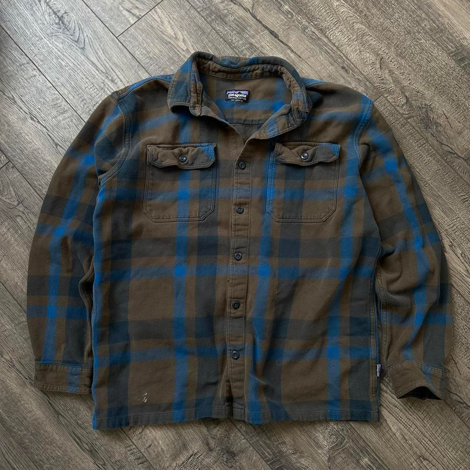 Patagonia × Vintage Patagonia Plaid Fjord Flannel Organic Cotton Button Up Shirt Size US M / EU 48-50 / 2 - 1 Thumbnail
