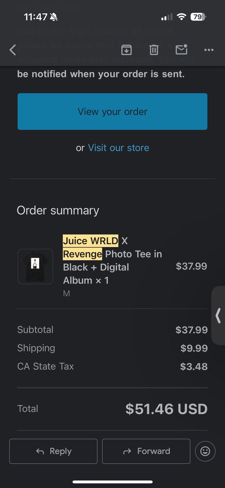 Revenge Juice Wrld X Revenge T-Shirt Size US M / EU 48-50 / 2 - 7 Thumbnail
