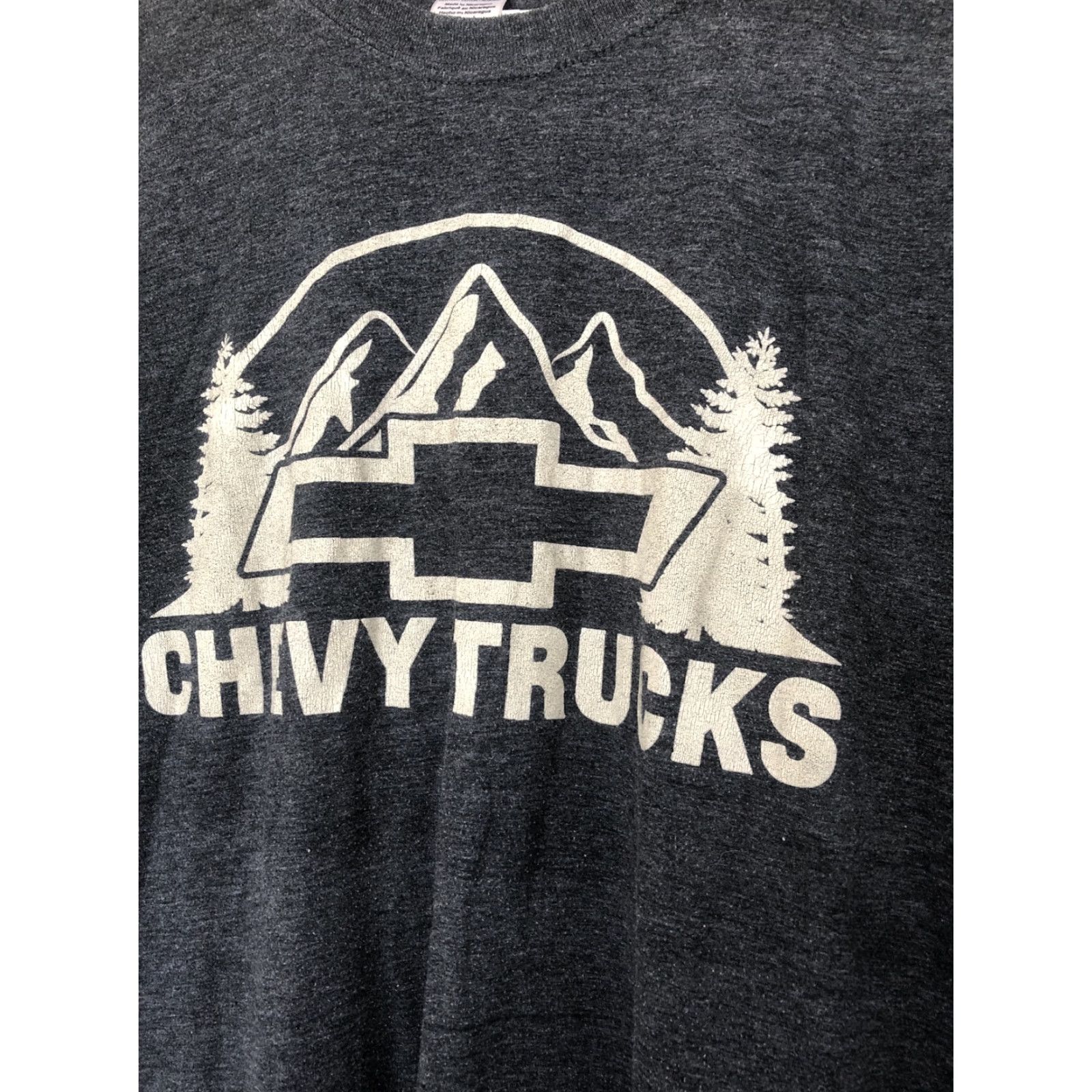 Gildan Chevy Trucks Logo T Shirt Mens XL Gray Short sleeve Chevrolet Logo Tee Size US XL / EU 56 / 4 - 2 Thumbnail