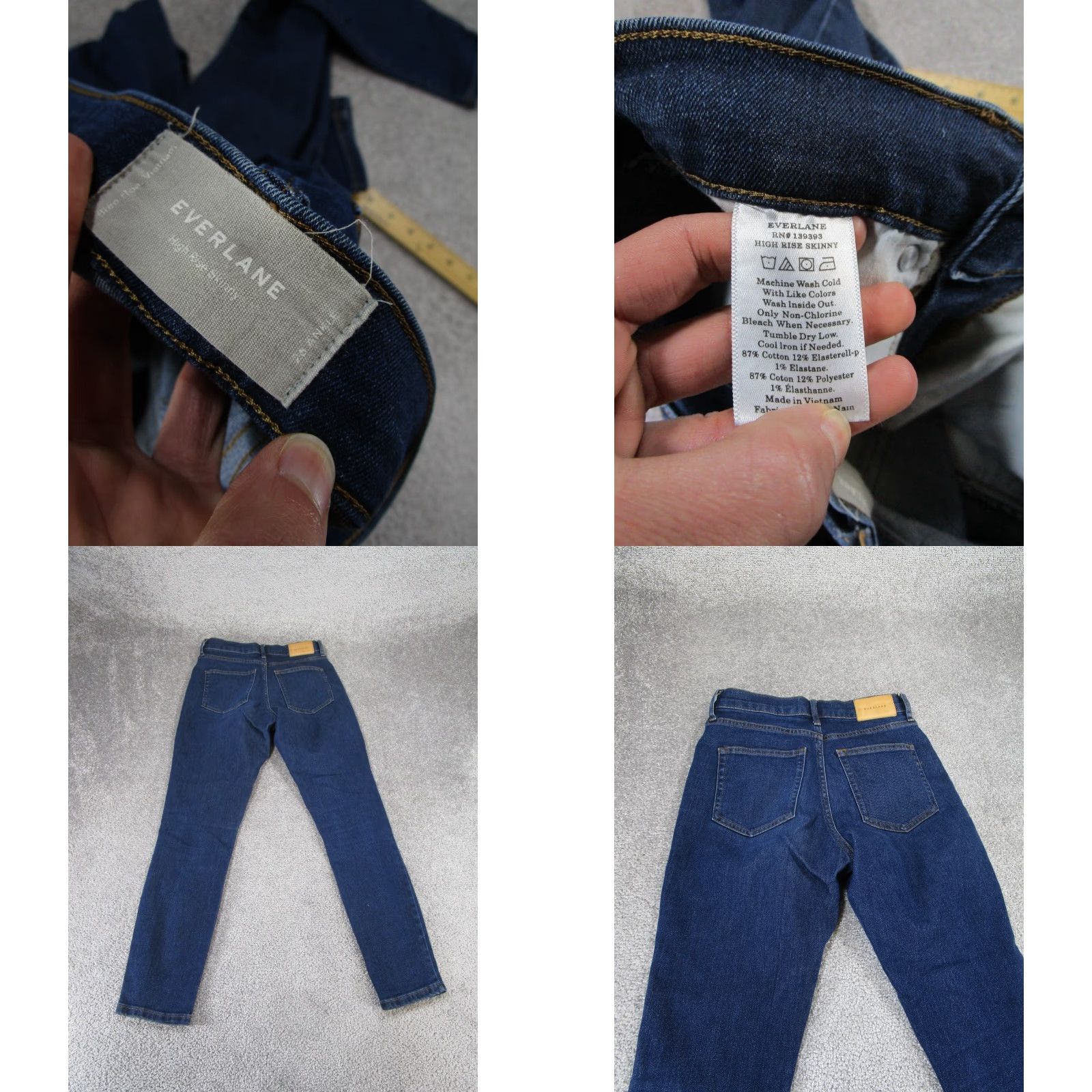 Everlane Everlane Jeans Womens 26 Dark Blue Denim Skinny Ankle Zip Modern RiseMid 8.5-10.5in Size 26" / US 2 / IT 38 - 8 Thumbnail