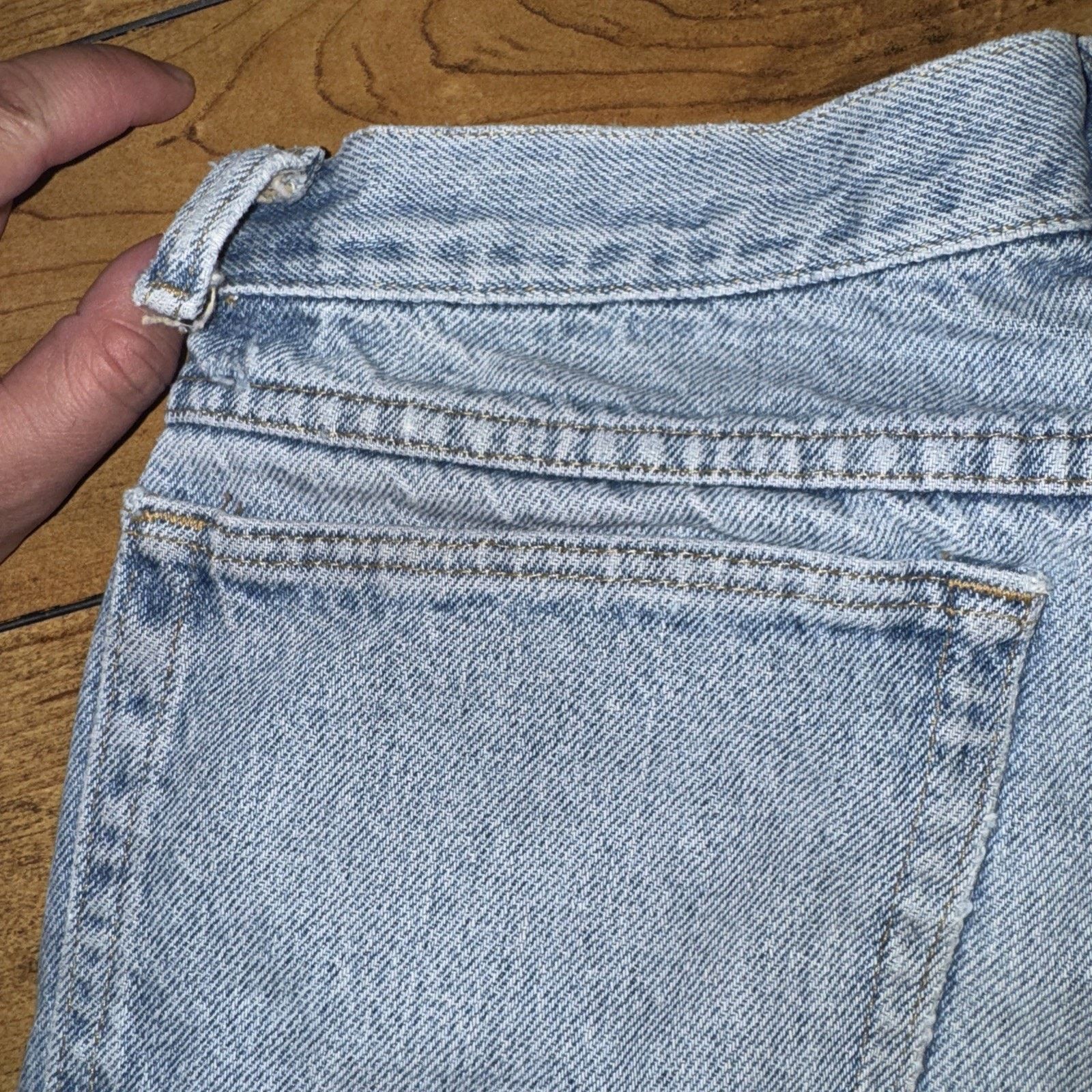 Vintage × Wrangler Vintage Wrangler Denim Shorts 30x10 Light Blue Jorts Size US 30 / EU 46 - 7 Thumbnail