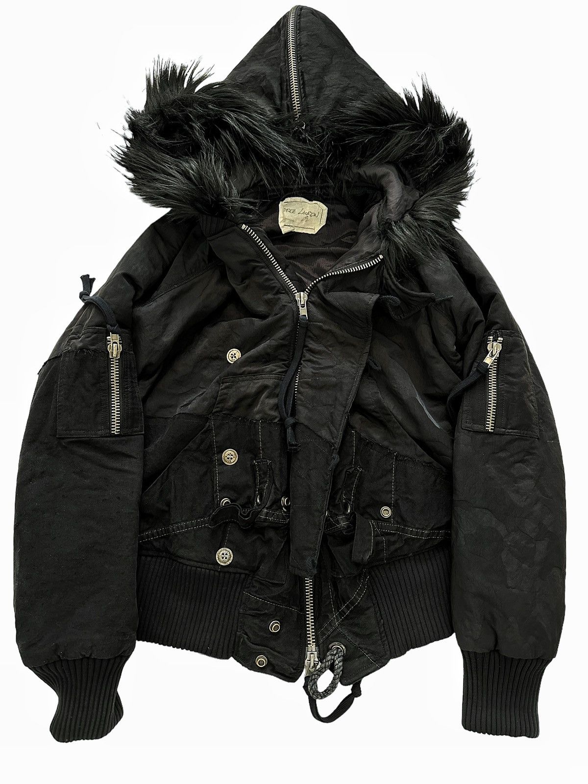 Greg Lauren Black Camo Tent Snorkel Flight Parka Size US M / EU 48-50 / 2 - 1 Thumbnail
