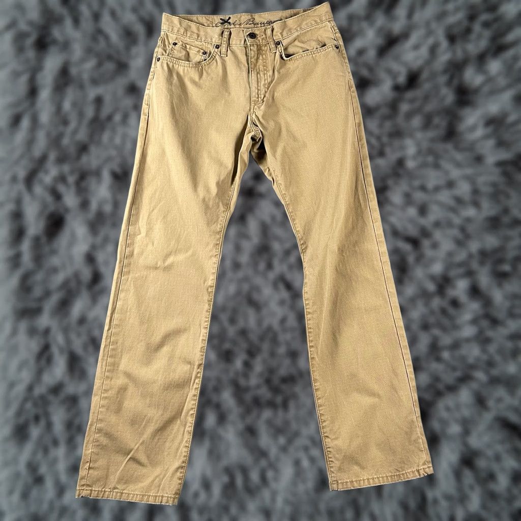 Eddie Bauer Eddie Bauer Jeans Mens 30x32 Tan Denim Straight Fit Distressed 5-Pocket Western USA 90s Retro Nature Outdoors Mens Size US 30 / EU 46 - 1 Thumbnail