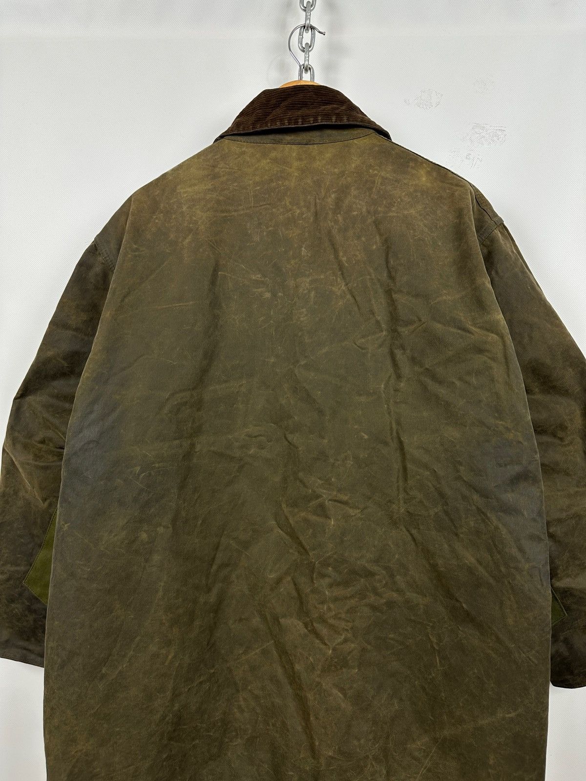 Barbour Vintage Barbour Northumbria Olive Green Waxed Coat Jacket Size US XL / EU 56 / 4 - 17 Thumbnail