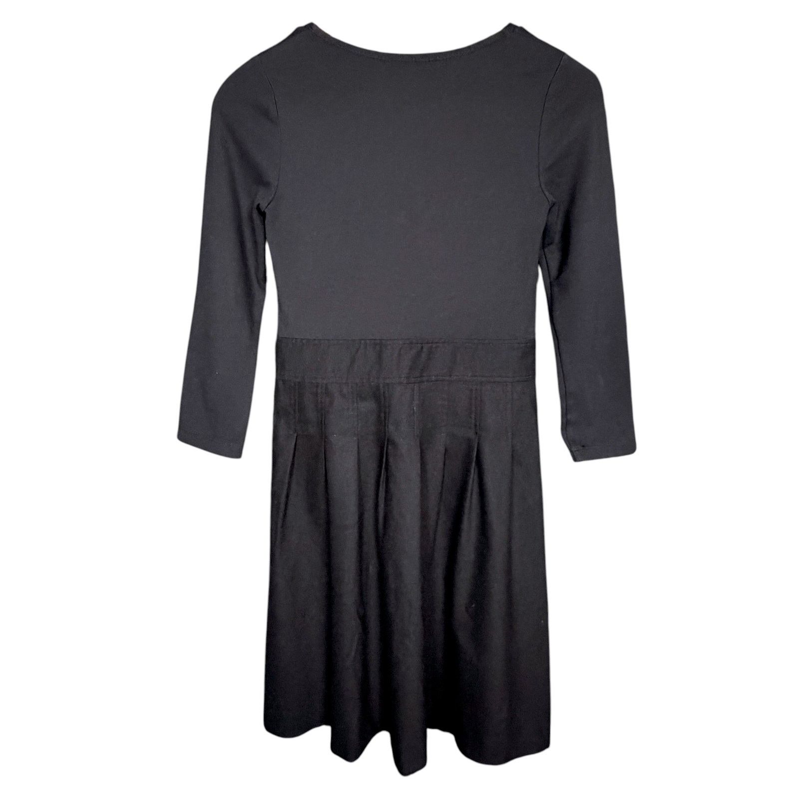 Theory Theory Dress Women's 2 Black Wool Blend Knit L/S Scoop Neck Size XS / US 0-2 / IT 36-38 - 3 Thumbnail