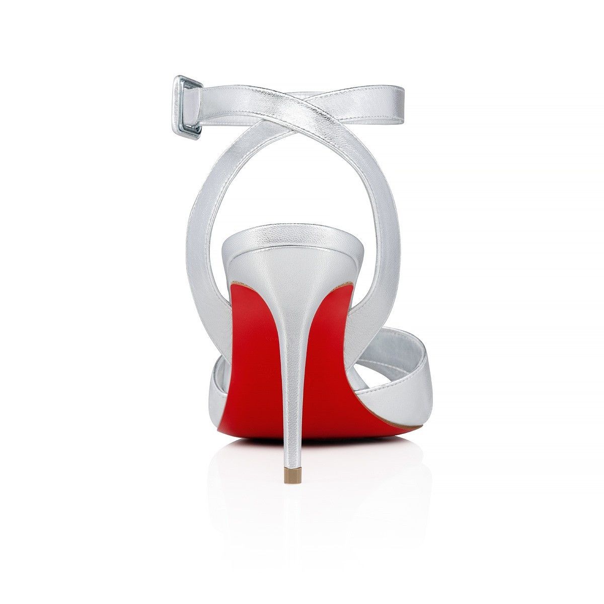 Christian Louboutin o1s1wg111224 Mariza 85 Kid Laminato in Silver Size US 6 / IT 36 - 3 Thumbnail