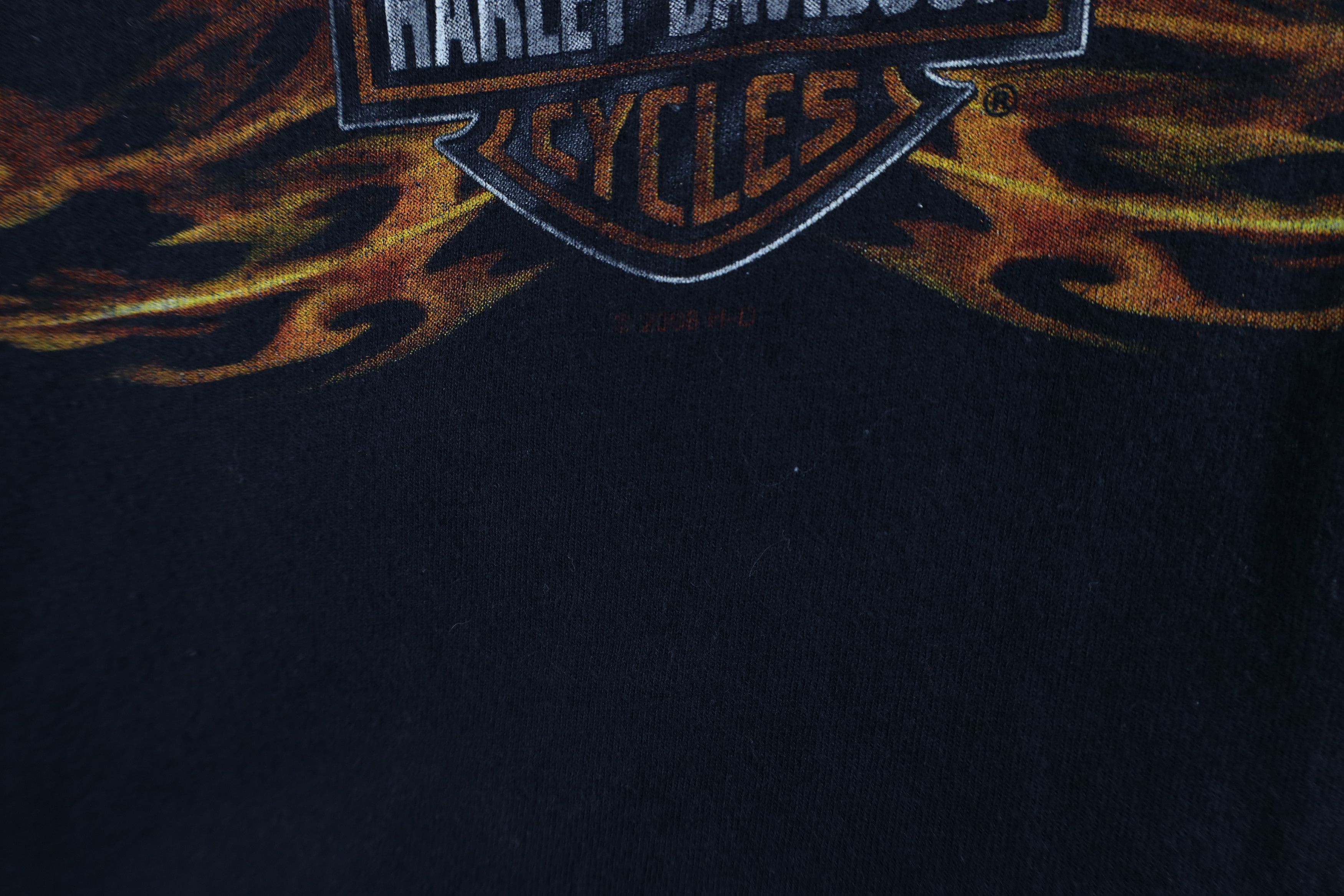 Harley Davidson × Vintage Vintage Y2K Harley Davidson Tribal Fire Flames T-Shirt USA Size US XXL / EU 58 / 5 - 5 Thumbnail