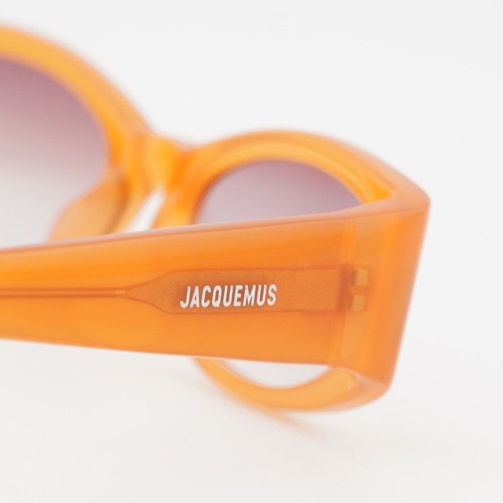 Jacquemus Jacquemus OVALO JAC/4 C10 Sunglasses Amber Cat Eye Frame Size ONE SIZE - 8 Thumbnail