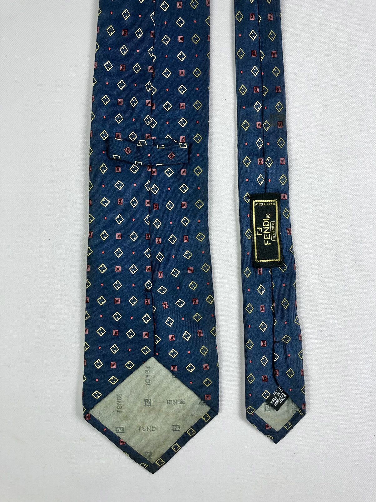 Fendi Rare Vintage Fendi Cravatte Monogram Silk Tie Made in Italy Size ONE SIZE - 6 Thumbnail