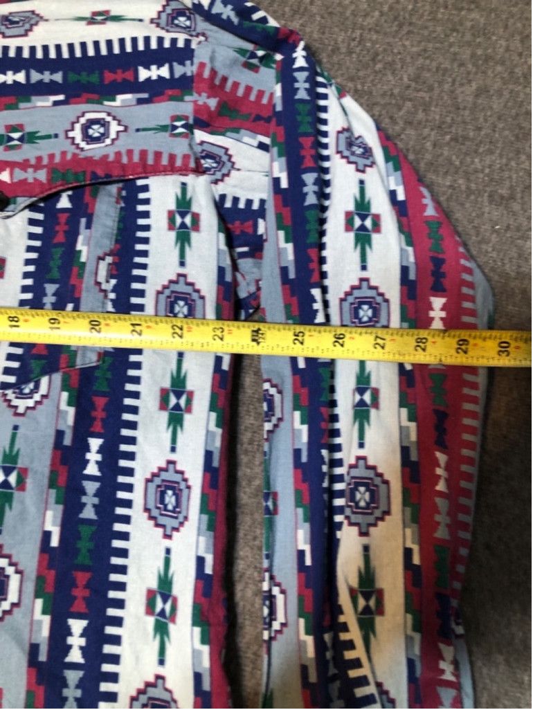 Other Aztec Print Brushpopper Western Shirt Retro Vintage 90s Size US XXL / EU 58 / 5 - 3 Thumbnail