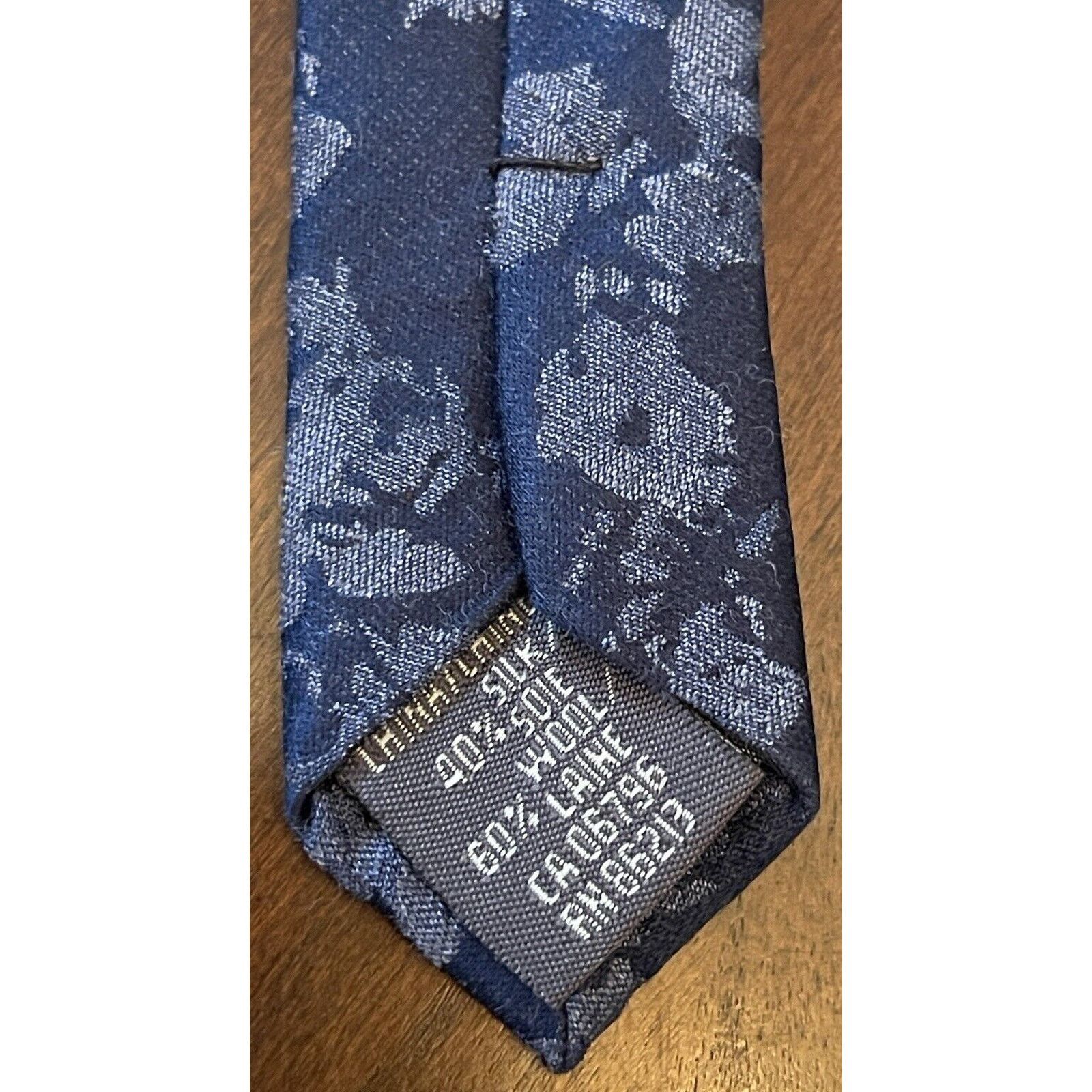 Other Tristan Blue 40% Silk 60% Wool Men’s Neck Tie Made In China Size ONE SIZE - 7 Thumbnail
