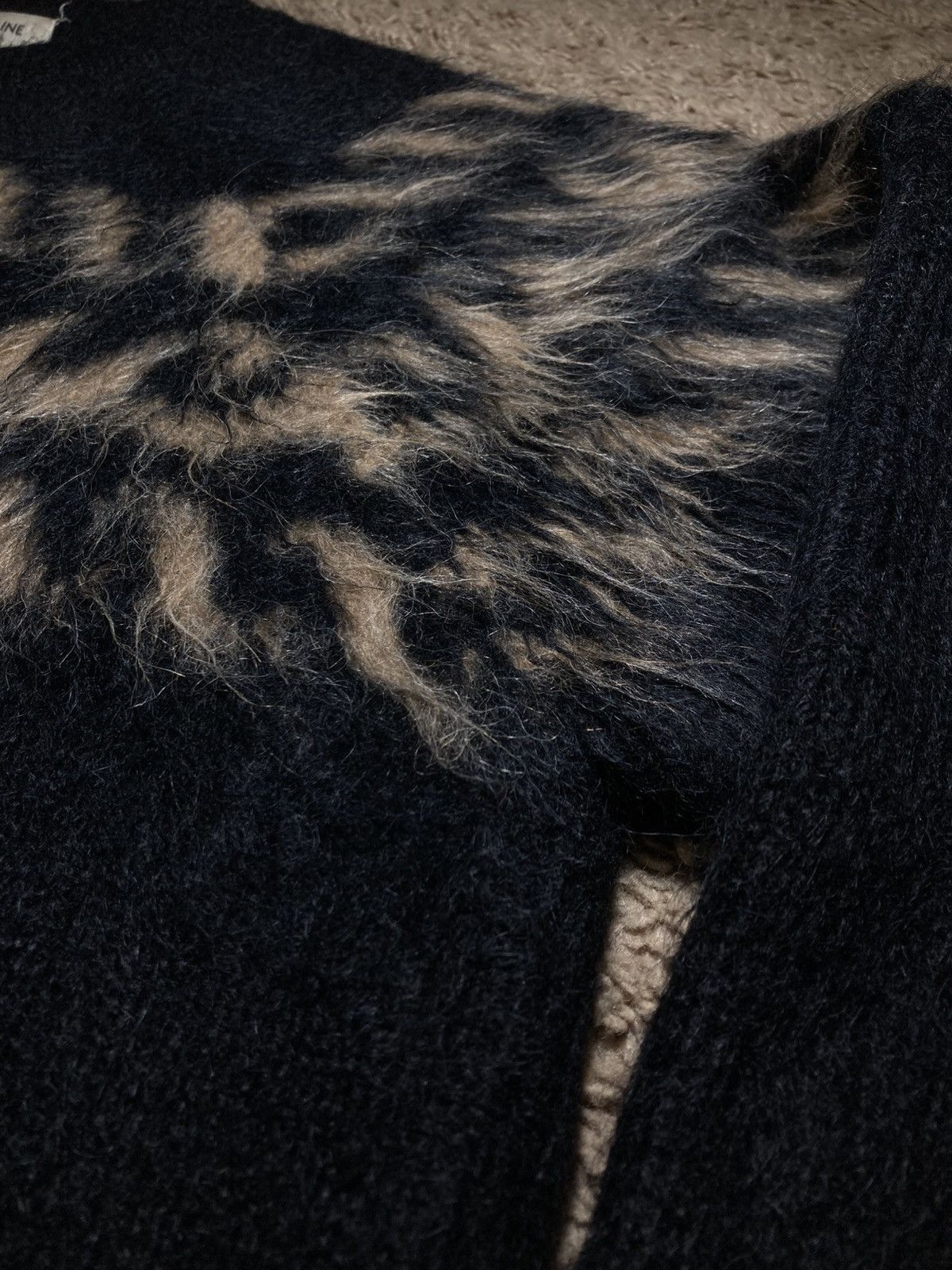 Celine AW20 Celine Brushed Alpaca Shaggy Sweater Animal Brown Hedi Size US L / EU 52-54 / 3 - 4 Thumbnail