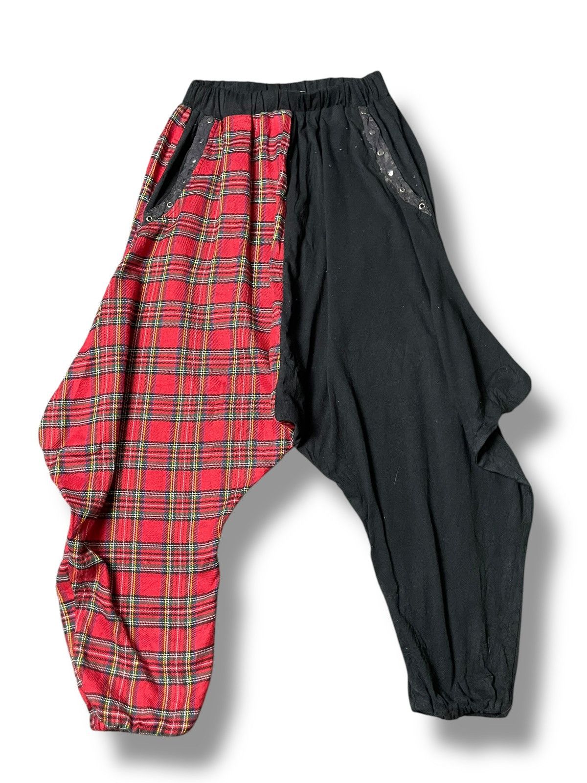 Japanese Brand ACDC RAG Tartan & Solid Sarrouel Pants (91) Size US 26 / EU 42 - 6 Thumbnail