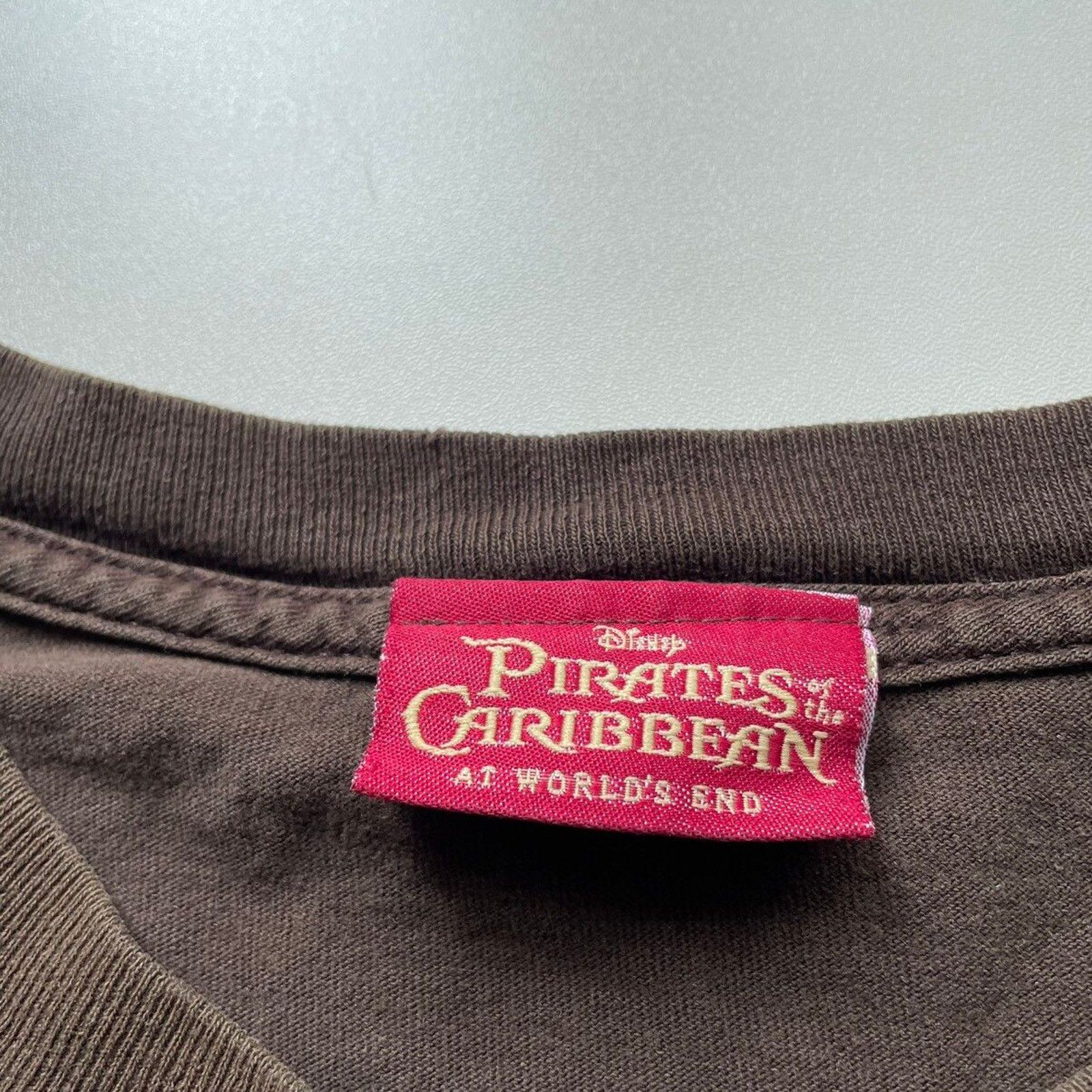 Disney Vintage Y2K Pirates Of The Caribbean MovieT Shirt XL Brown Size US XL / EU 56 / 4 - 6 Thumbnail