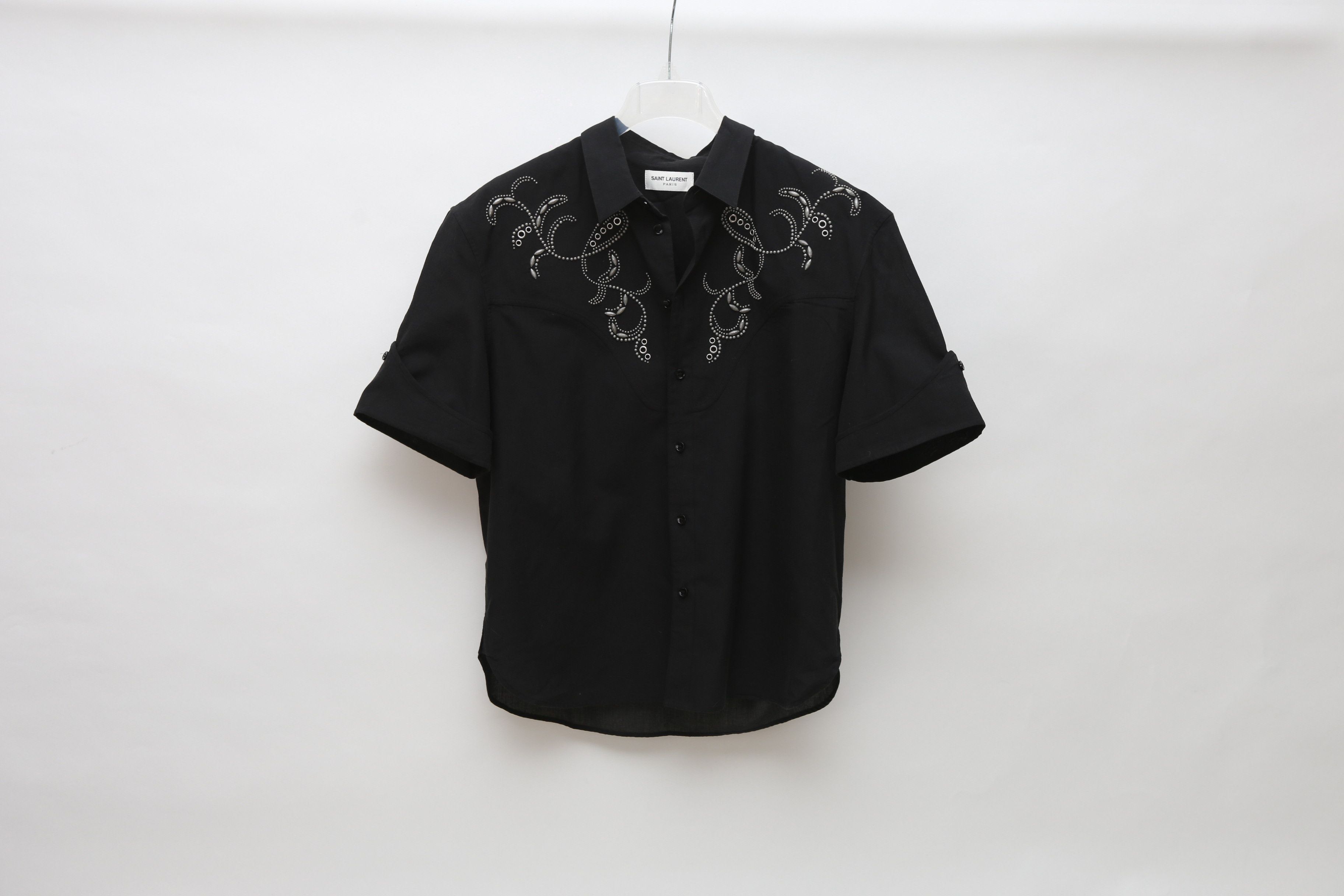 Saint Laurent Paris Short Sleeve Botton Shirt Size US L / EU 52-54 / 3 - 2 Thumbnail